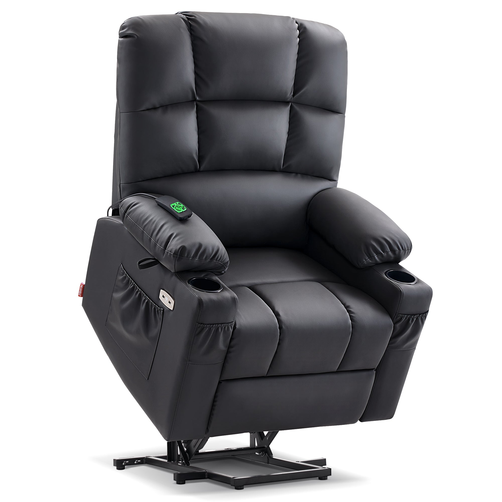 Power Lift Recliner Chair for Elderly, Dual Motor, Massage and Heat, Faux Leather 7680|7679|R7688|R7677