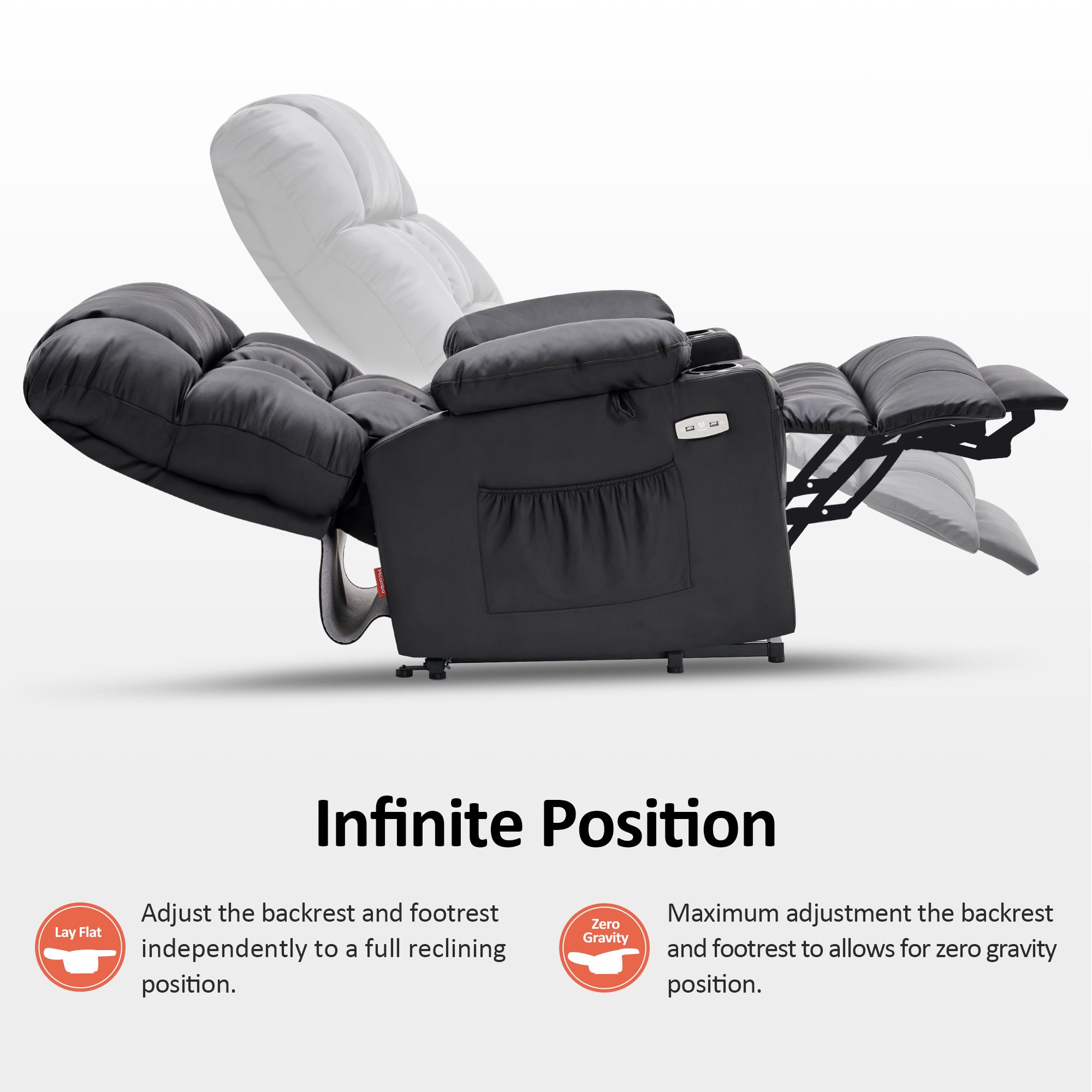 Power Lift Recliner Chair for Elderly, Dual Motor, Massage and Heat, Faux Leather 7890|7893|7896|R7891|R7897|R7894