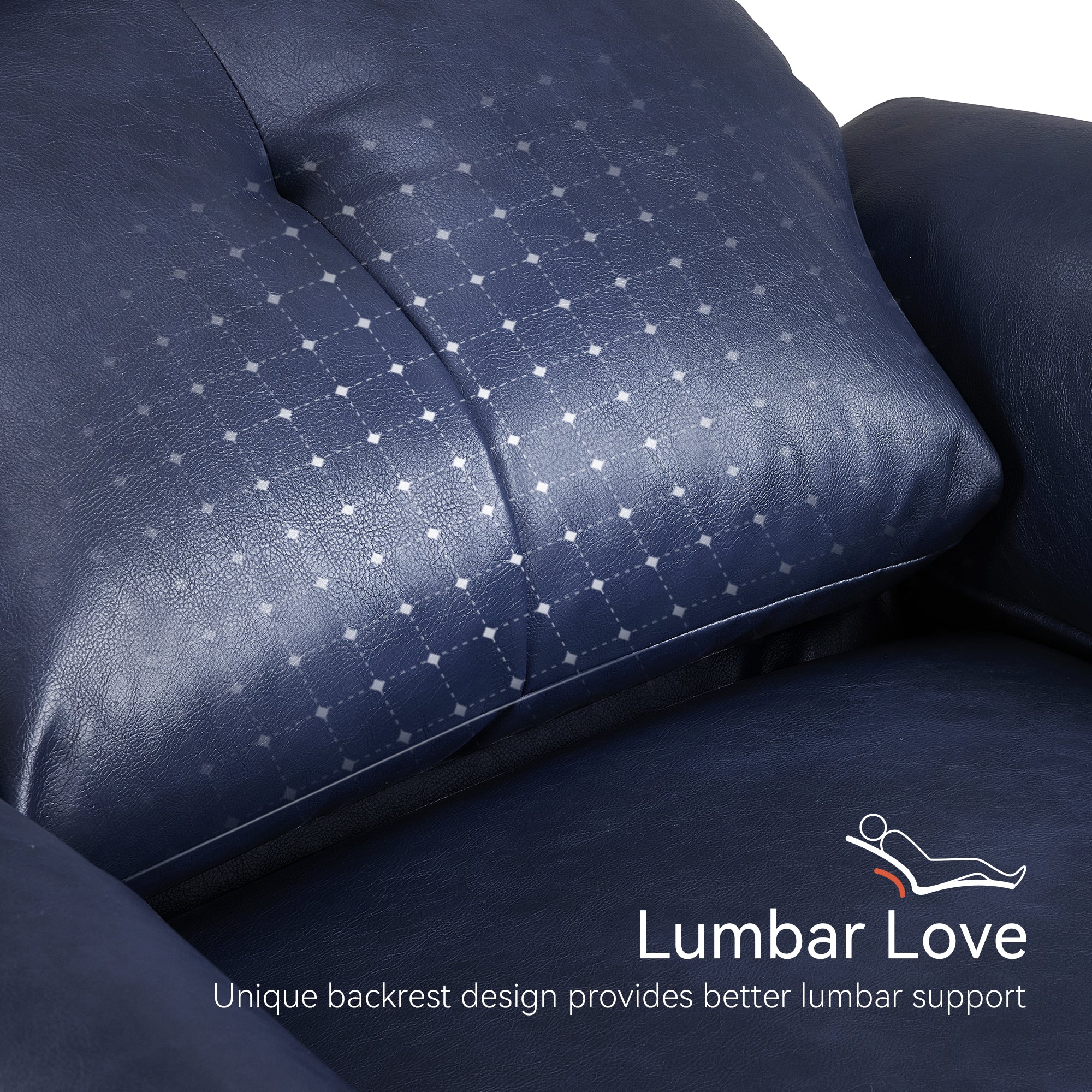 Zero Wall Hugger Recliners Chair for small space, Faux Leather PR699