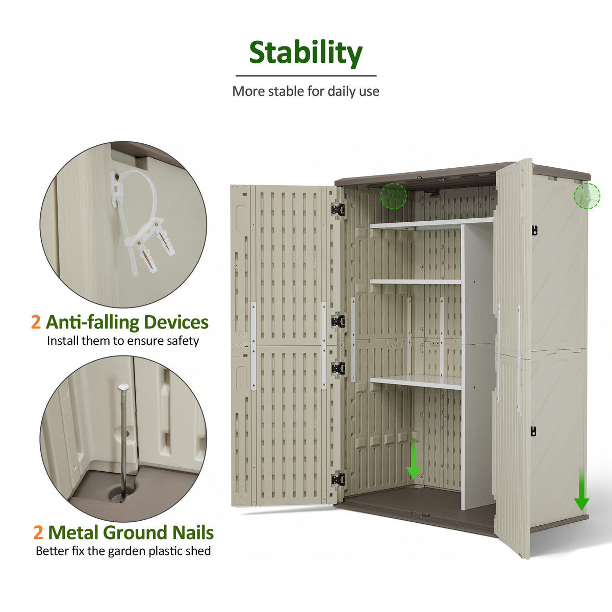 Tall Plastic Storage Shed, SU5462|ST5782