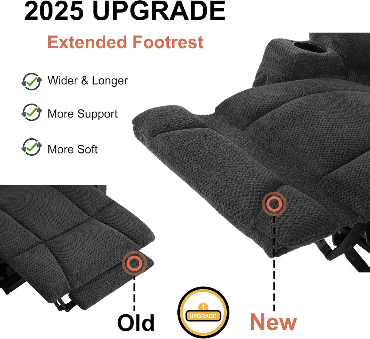 92 in 3 Seater Reclining Sofa with Storage Console 6034M4