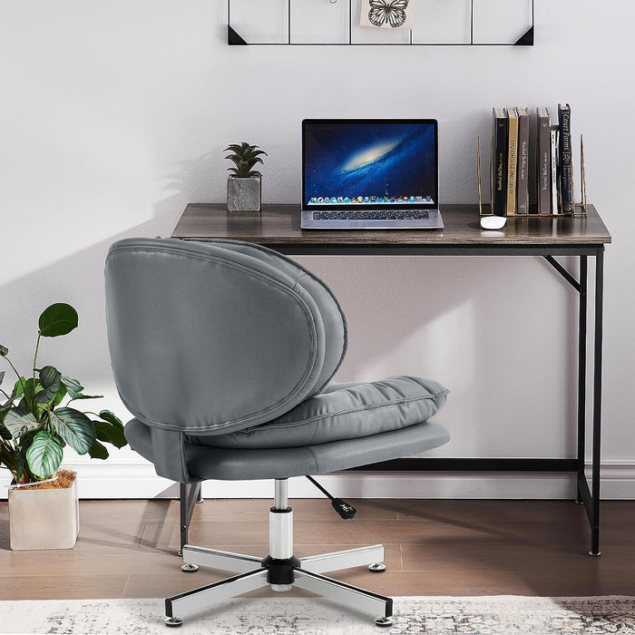 MCombo Swivel Accent Chair with Height Adjustment, Upholstered Desk Chair for Living Room Office 4846/4473