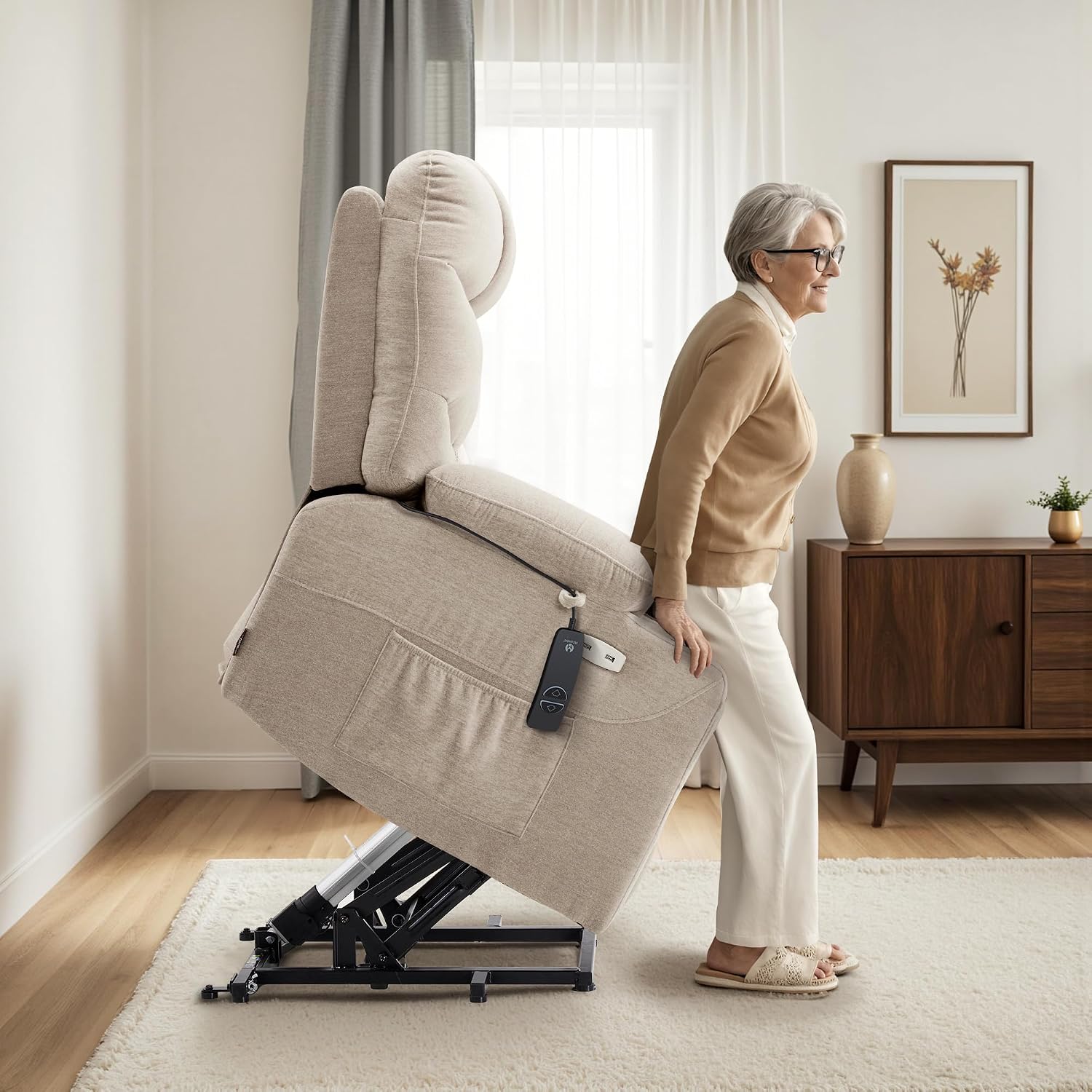Power Lift Recliner Chair for Elderly, Fabric 7283|7281|7287|R7289|R7399