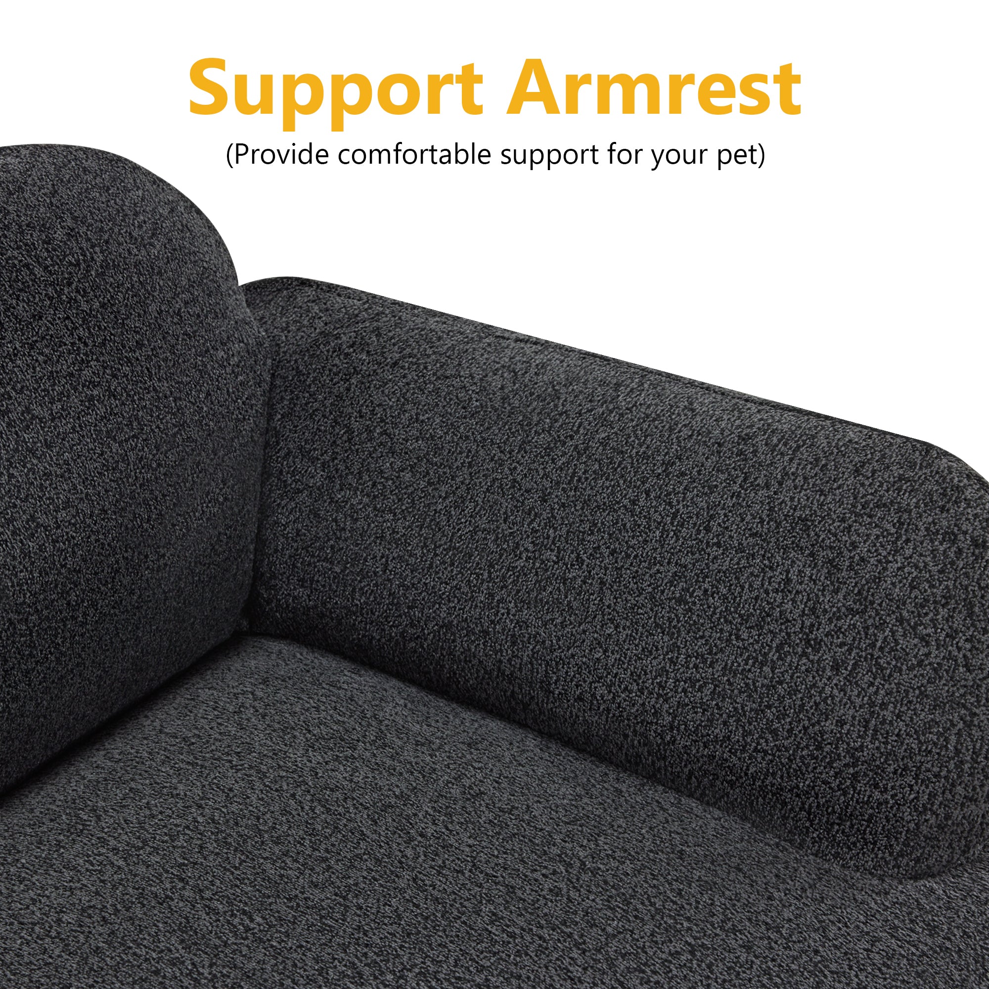 Lovupet Dog Sofa Couch for Medium Breed, Soft Full Foam Dog Couch Bed with Anti-Slip Bottom, PS695