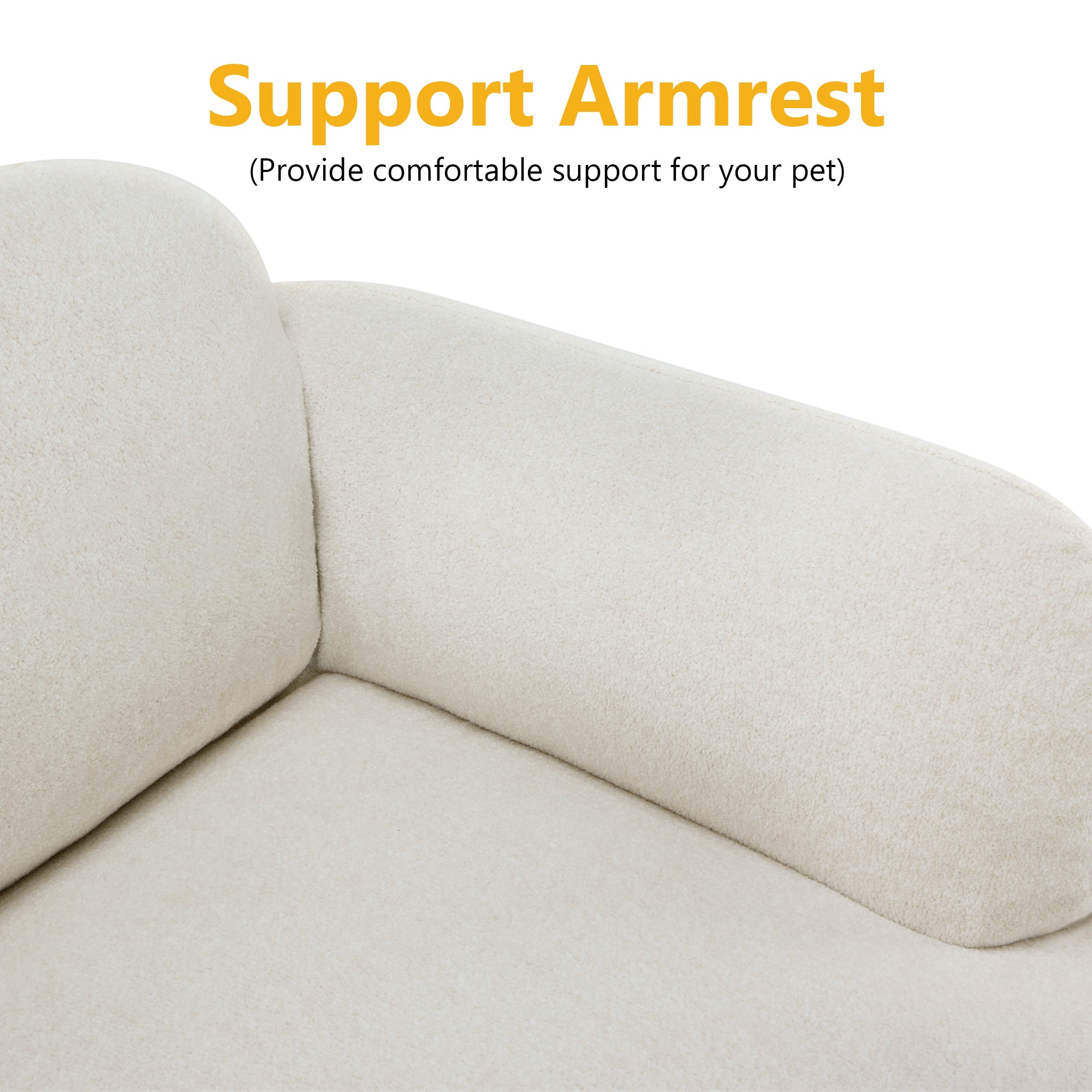 Lovupet Dog Sofa Couch for Medium Breed, Soft Full Foam Dog Couch Bed with Anti-Slip Bottom, PS695