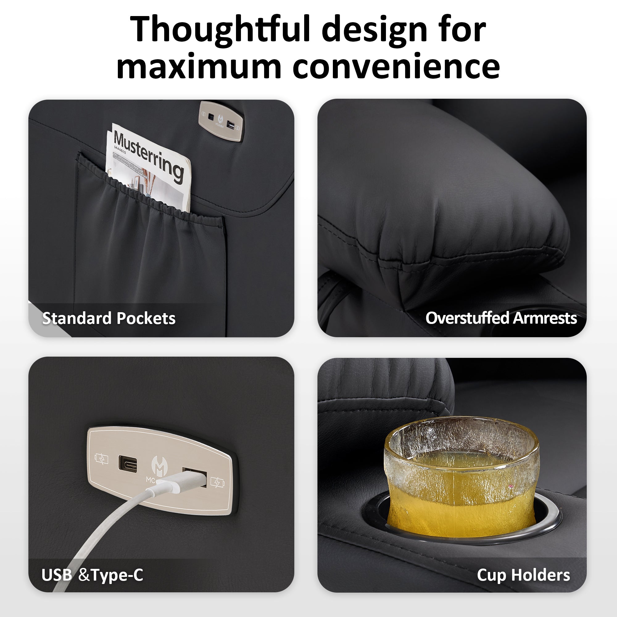 Power Lift Recliner Chair for Elderly, Dual Motor, Massage and Heat, Faux Leather 7680|7679|R7688|R7677