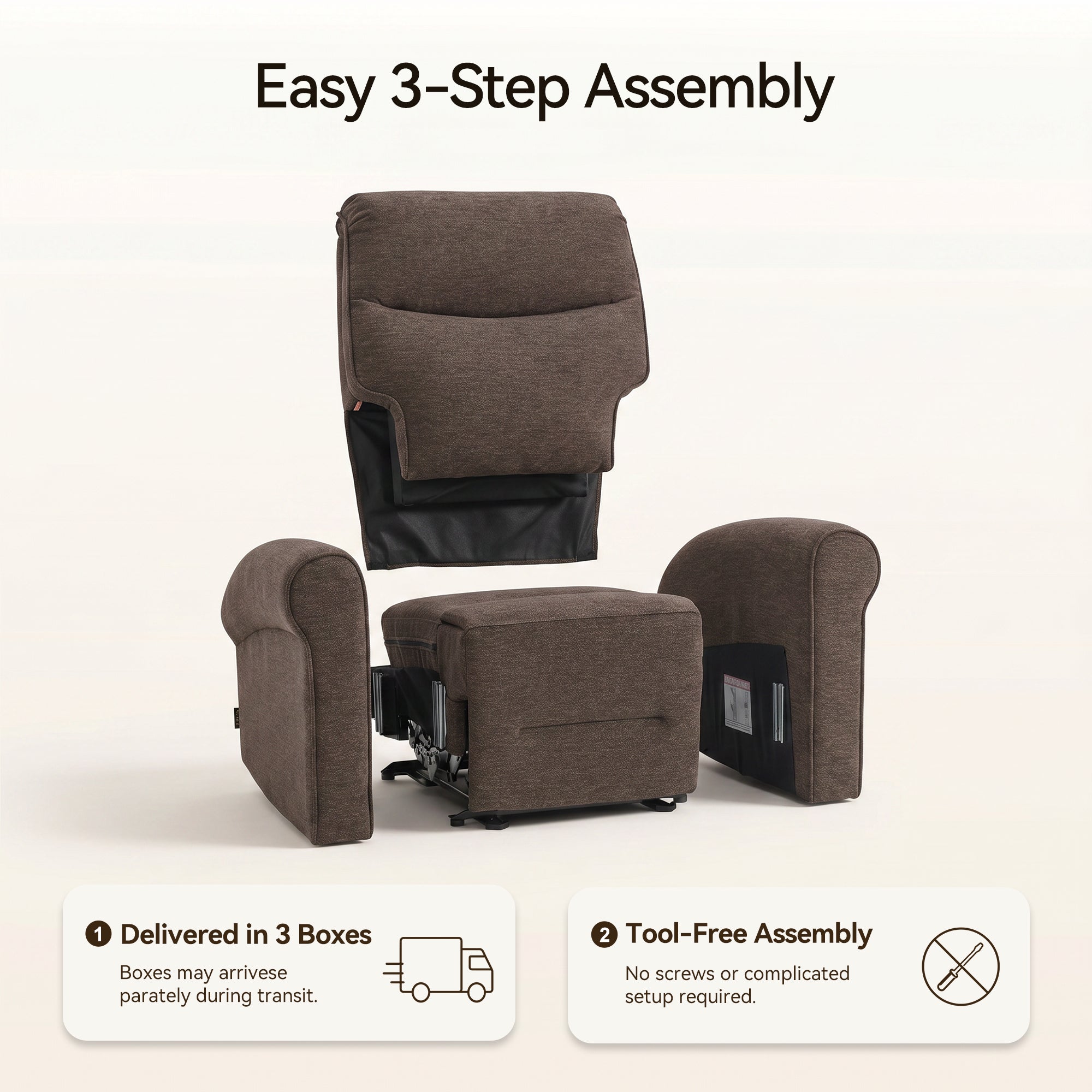 Power Wall Hugger Recliner Chair, Fabric/Faux Leather PR630 PR520