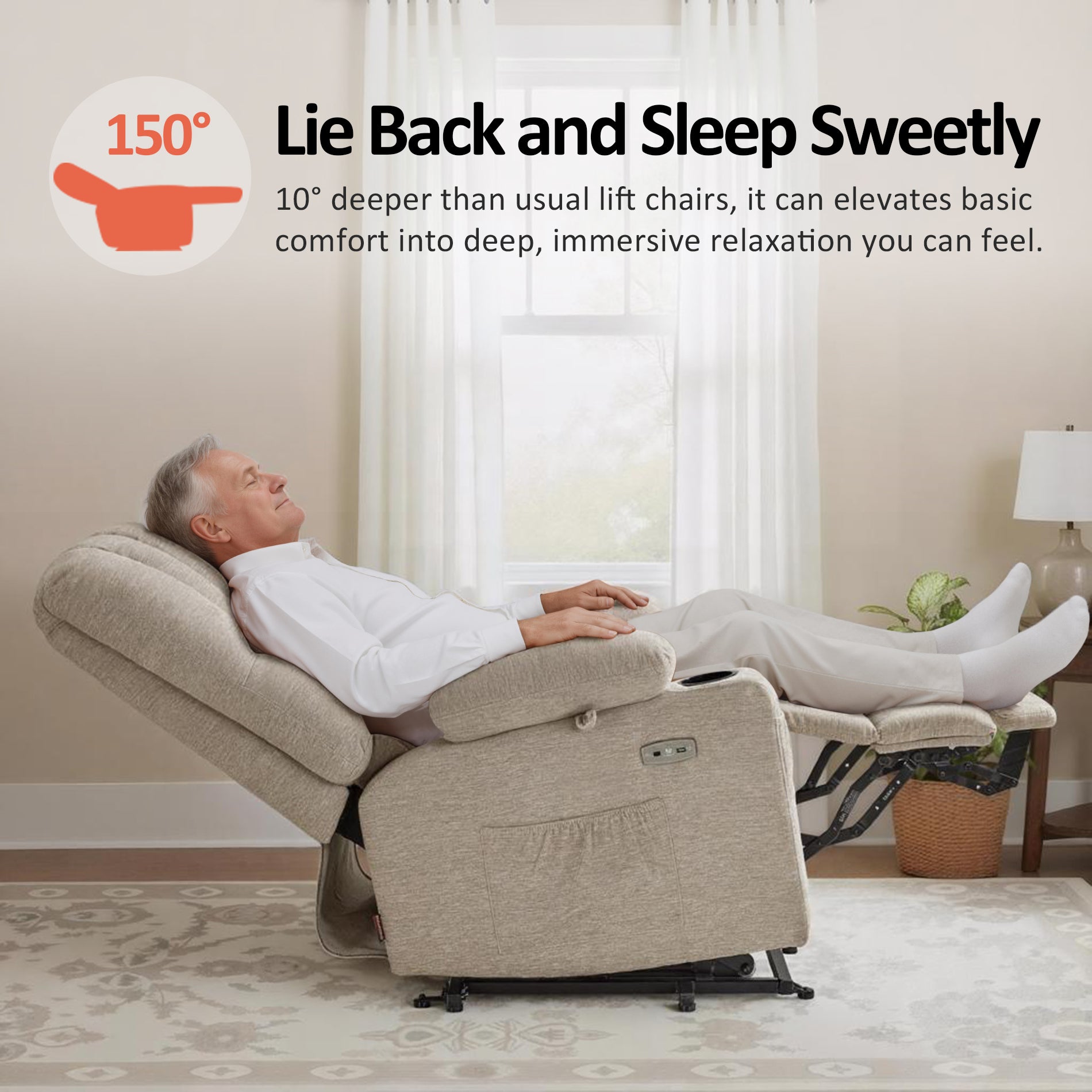Power Lift Recliner Chair, Massage and Heat, Fabric 7095|7099|R7092|R7096