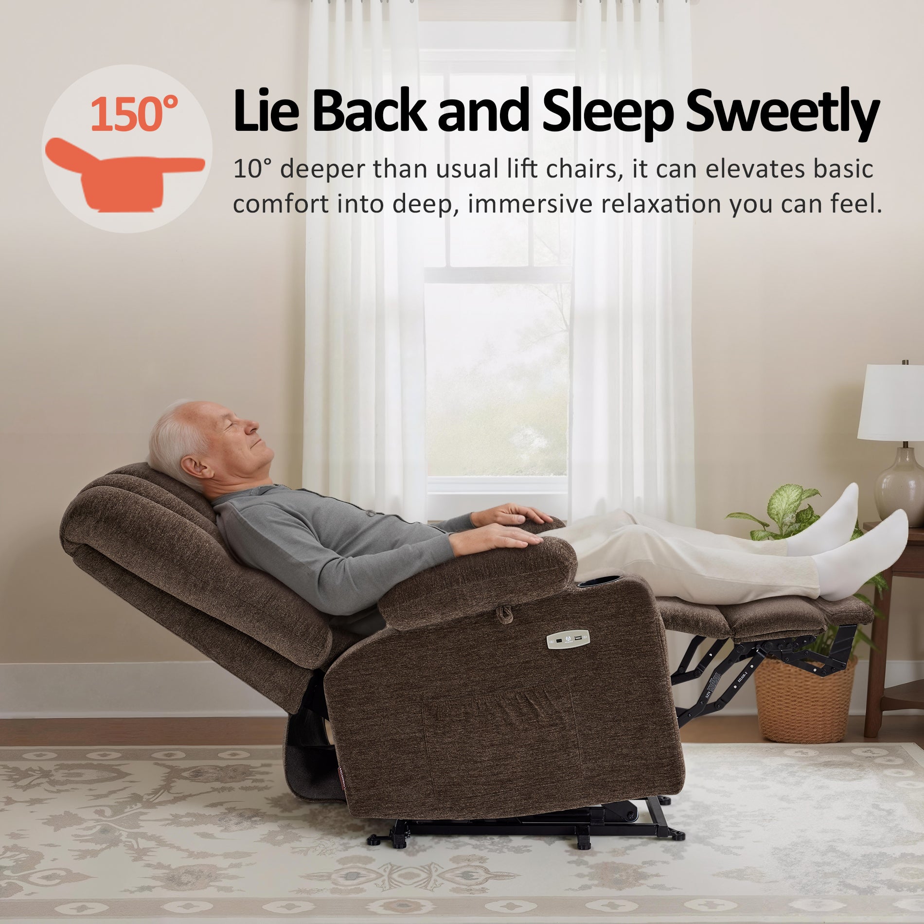 Power Lift Recliner Chair, Massage and Heat, Fabric 7095|7099|R7092|R7096