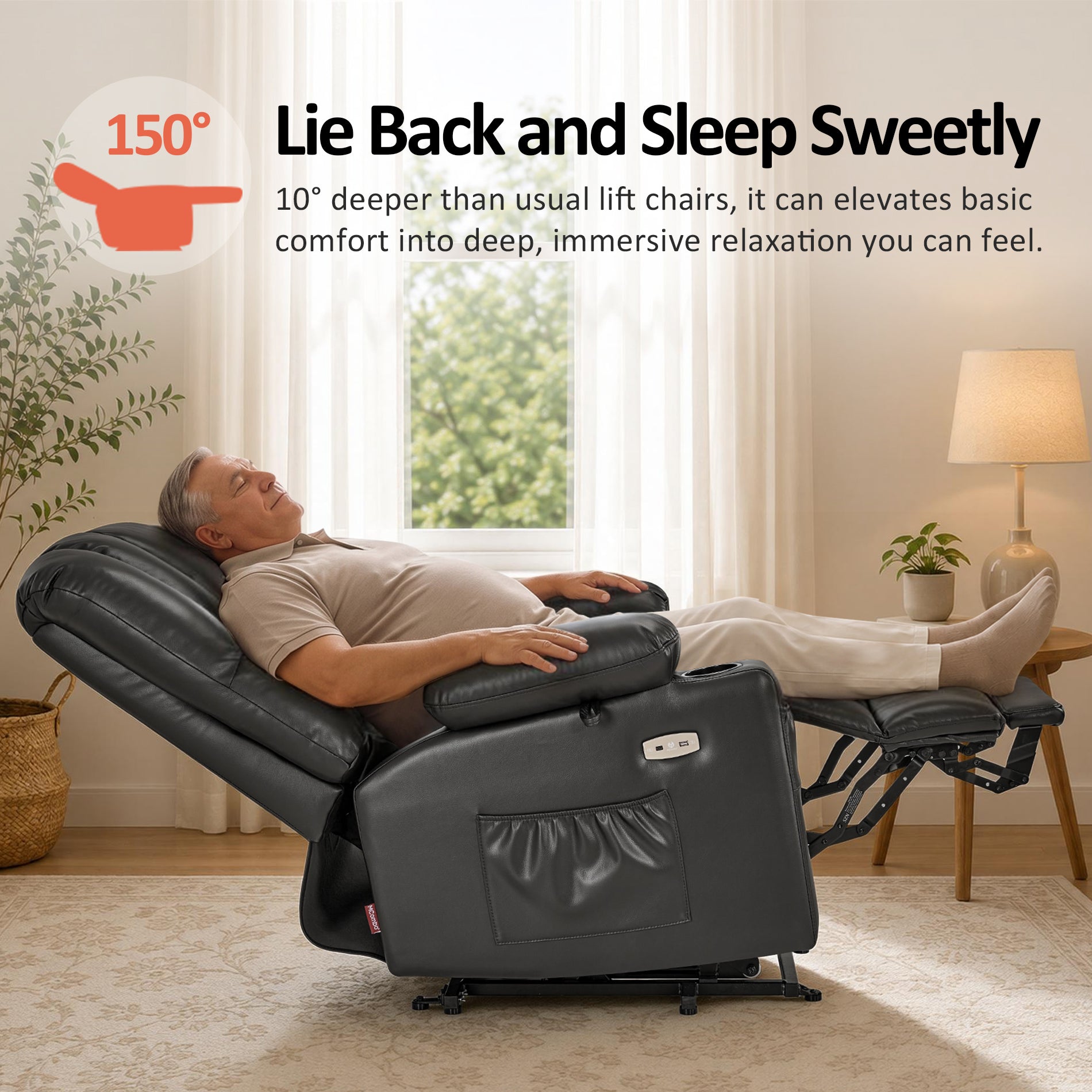 Power Lift Recliner Chair, Massage and Heat, Faux Leather 7095|7099|R7092|R7096