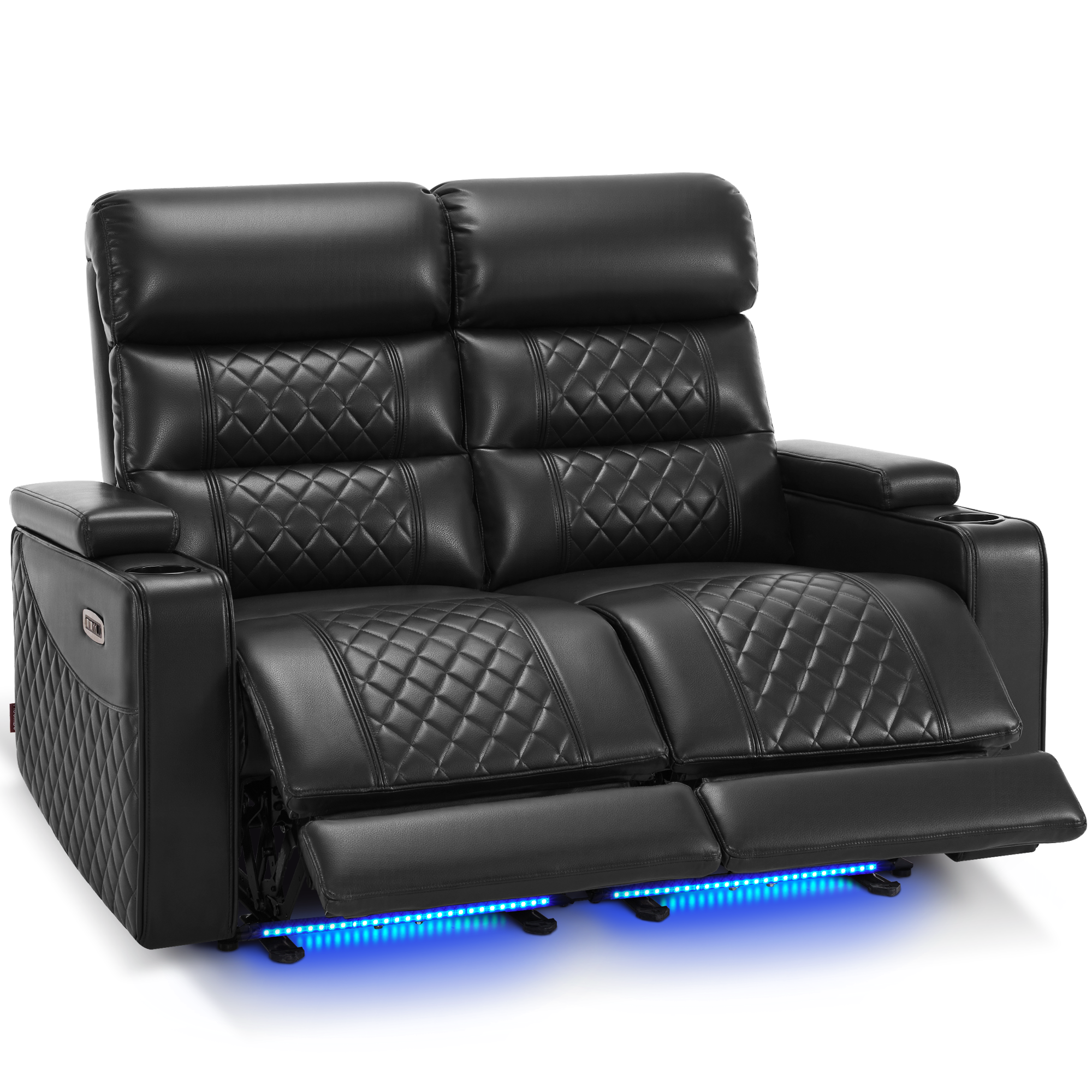 Power Reclining Loveseat, Home Theater Seating, Faux leather HTS470