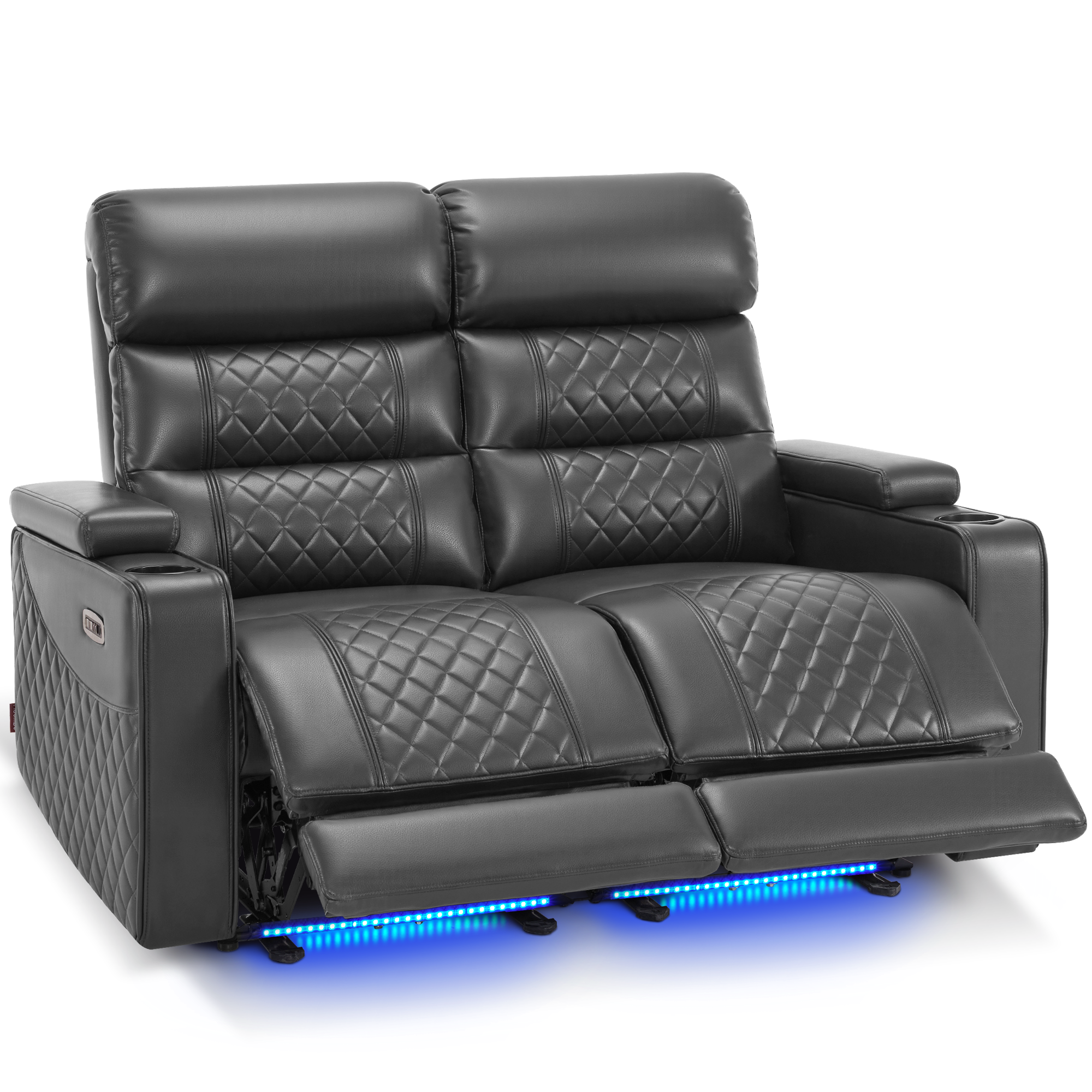 Power Reclining Loveseat, Home Theater Seating, Faux leather HTS470