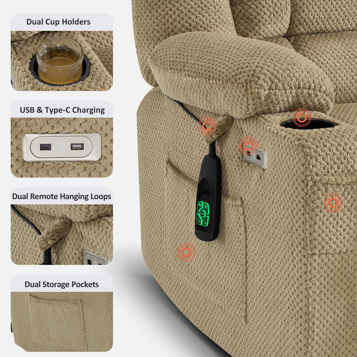 Dual Motor Fabric Power Lift Recliner, 7890|7893|7896|R7897|R7891|R7894