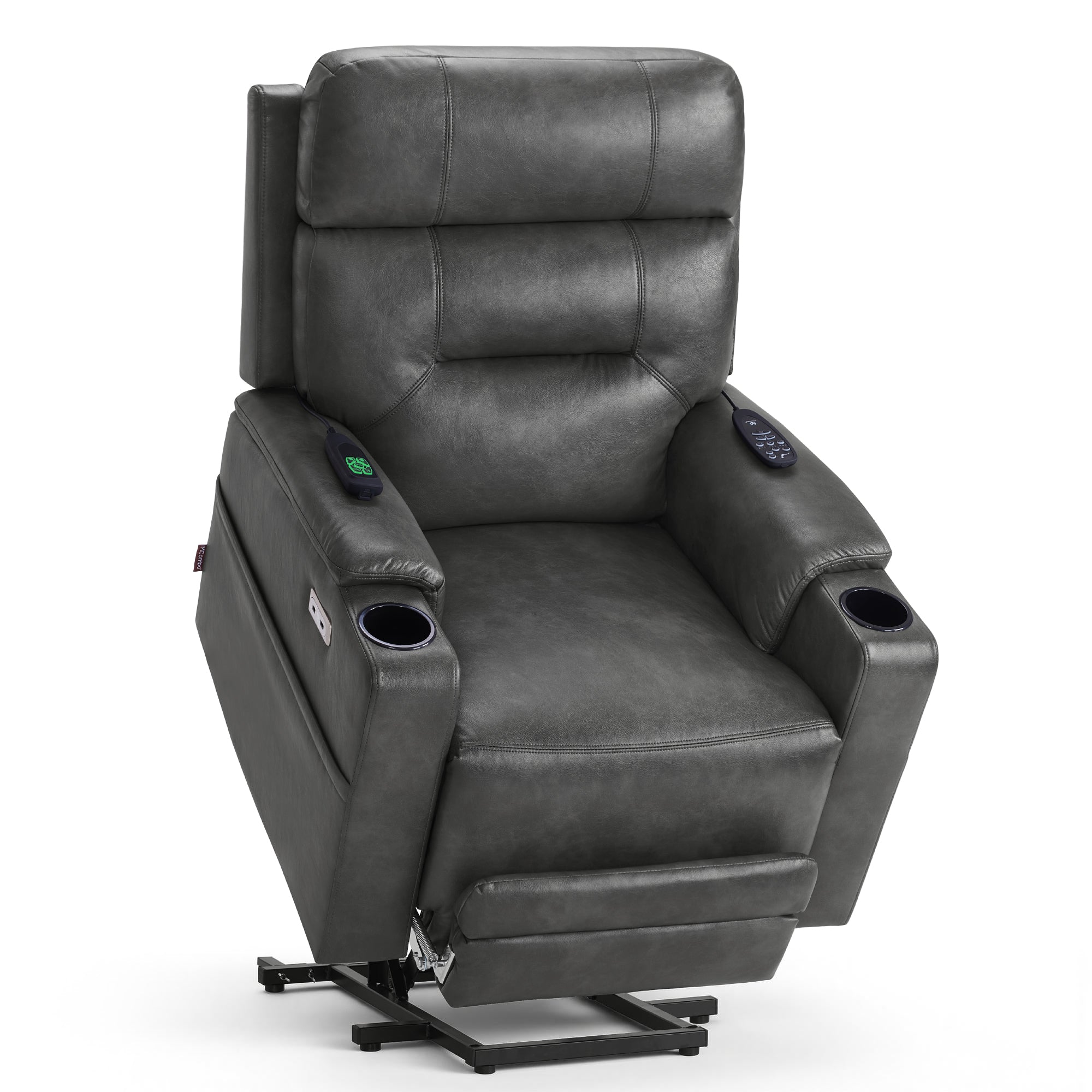 Dual Motor Lay Flat Power Lift Chair for Tall Users (Fits 6'6"), Faux ...