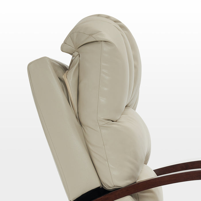 MCombo Power Swivel Glider Rocker Recliner with Adjustable Headrest for Nursery, Breathable Leather PR616