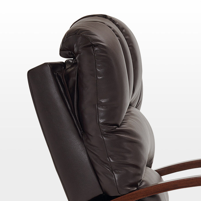 MCombo Power Swivel Glider Rocker Recliner with Adjustable Headrest for Nursery, Breathable Leather PR616