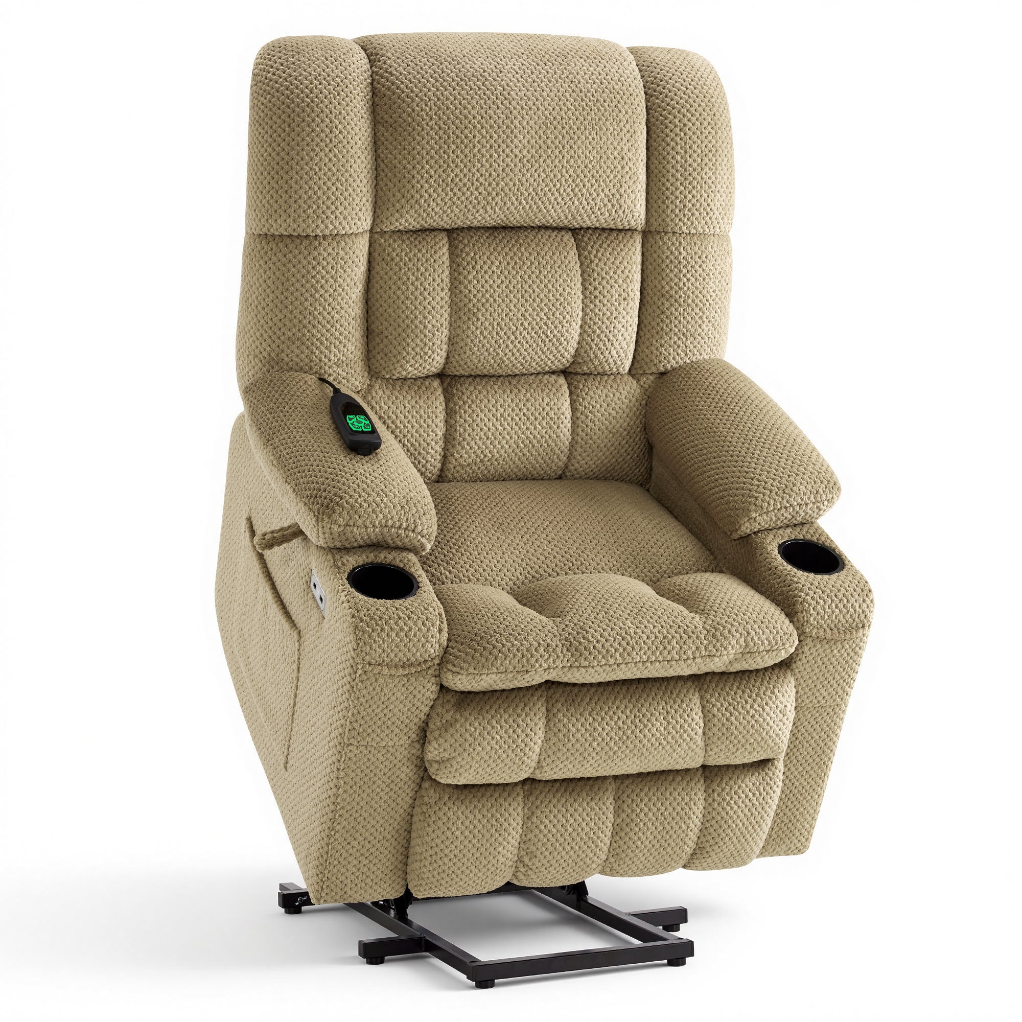 Dual Motor Power Lift Recliner Chair for Elderly, Massage and Heat, Lay Flat for Sleeping, Fabric 7890|7893|7896|R7897|R7891|R7894