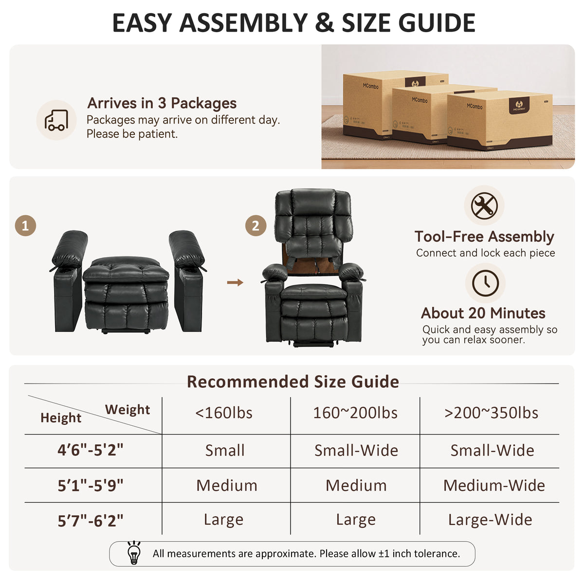 Dual Motor Power Lift Recliner Chair, Massage and Heat, Lay Flat for Sleeping, Faux Leather 7890|7893|7896|R7891|R7897|R7894