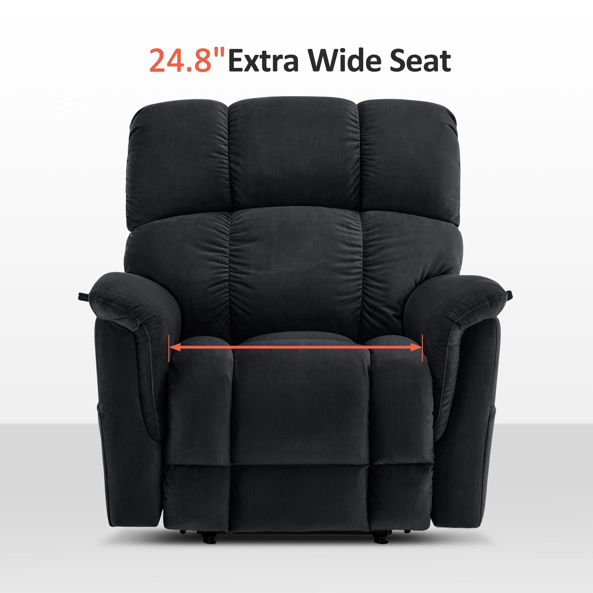 Power Lift Recliner Chair for Elderly, Dual Motor, Massage and Heat, Fabric R7166