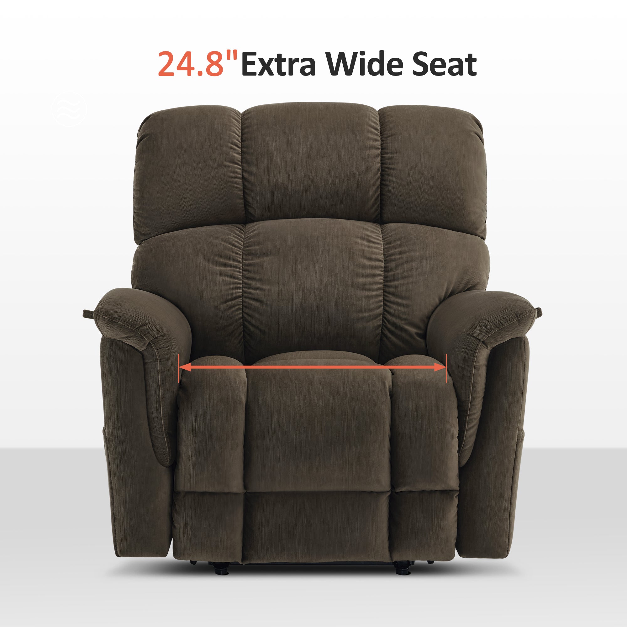 Power Lift Recliner Chair for Elderly, Dual Motor, Massage and Heat, Fabric R7166