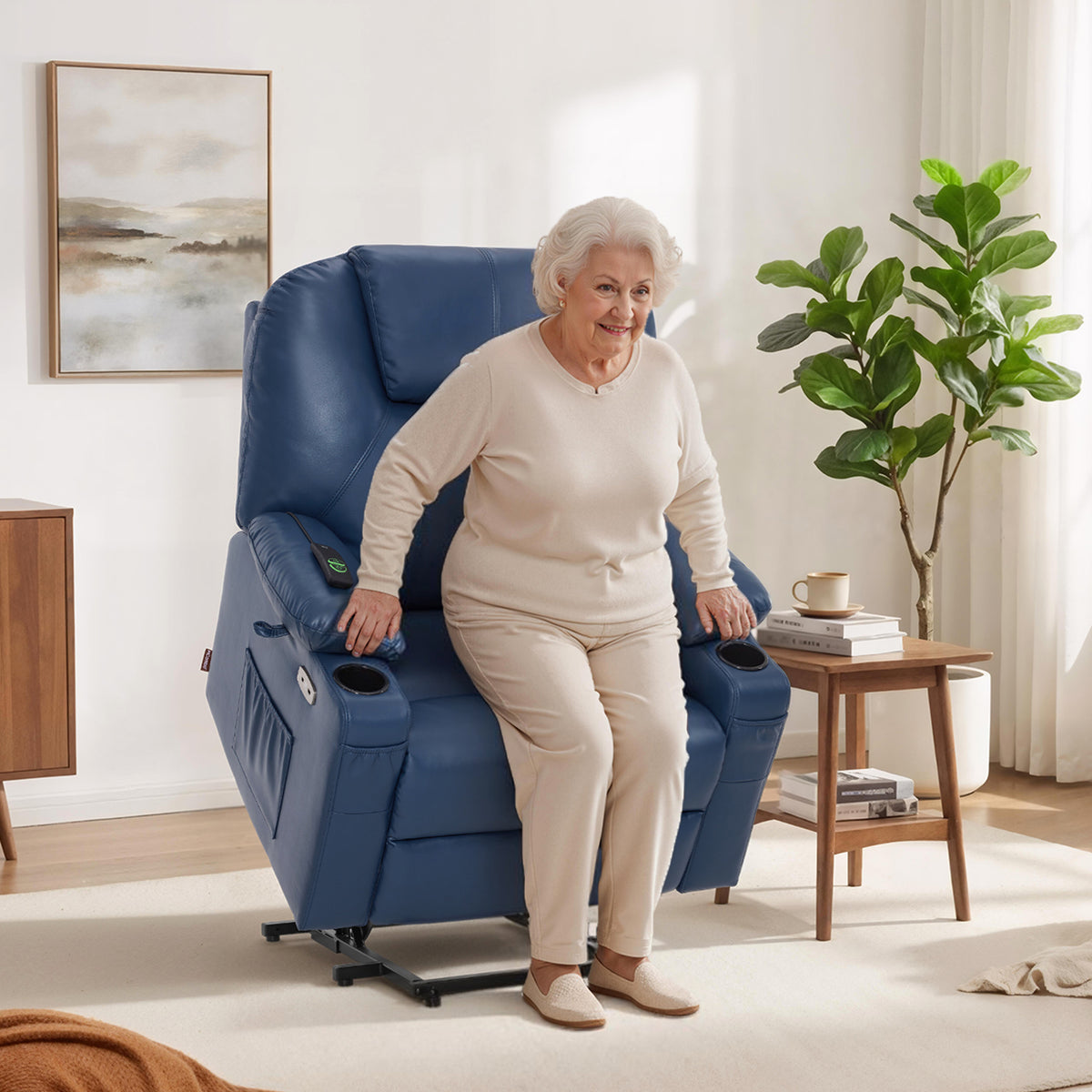 Power Lift Recliner for Elderly, Faux Leather 7040|7516|7141|R7045|R7510|R7042