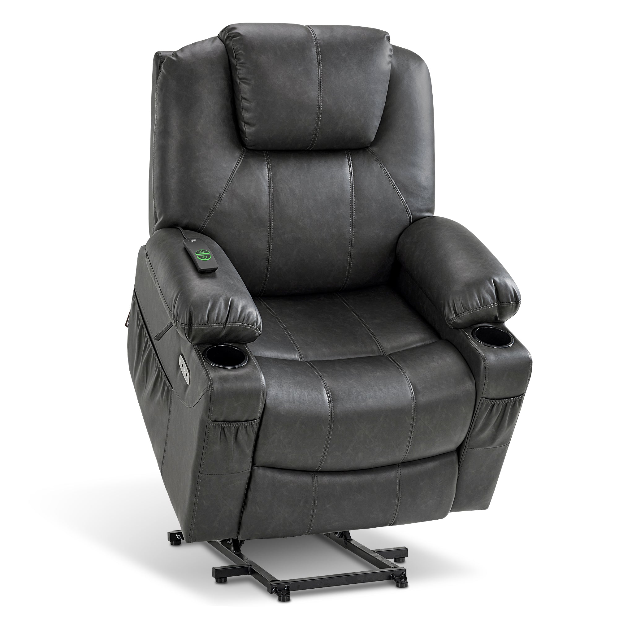 Power Lift Recliner Chair for Elderly, Massage and Heat, Faux Leather 7040|7516|7141|R7045|R7510