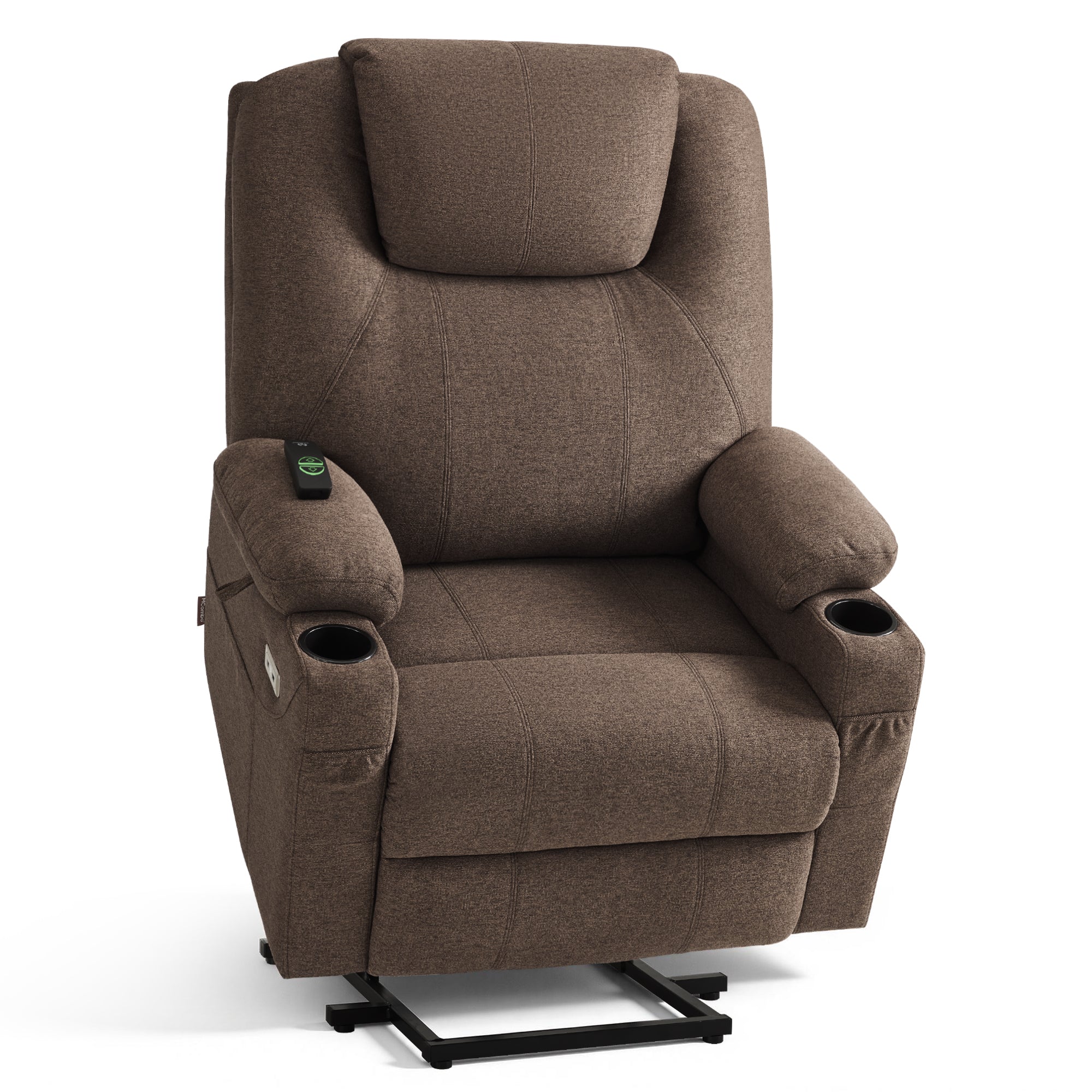 Power Lift Recliner Chair for Elderly, Massage and Heat, Fabric 7040|7516|7141|R7042|R7045|R7510