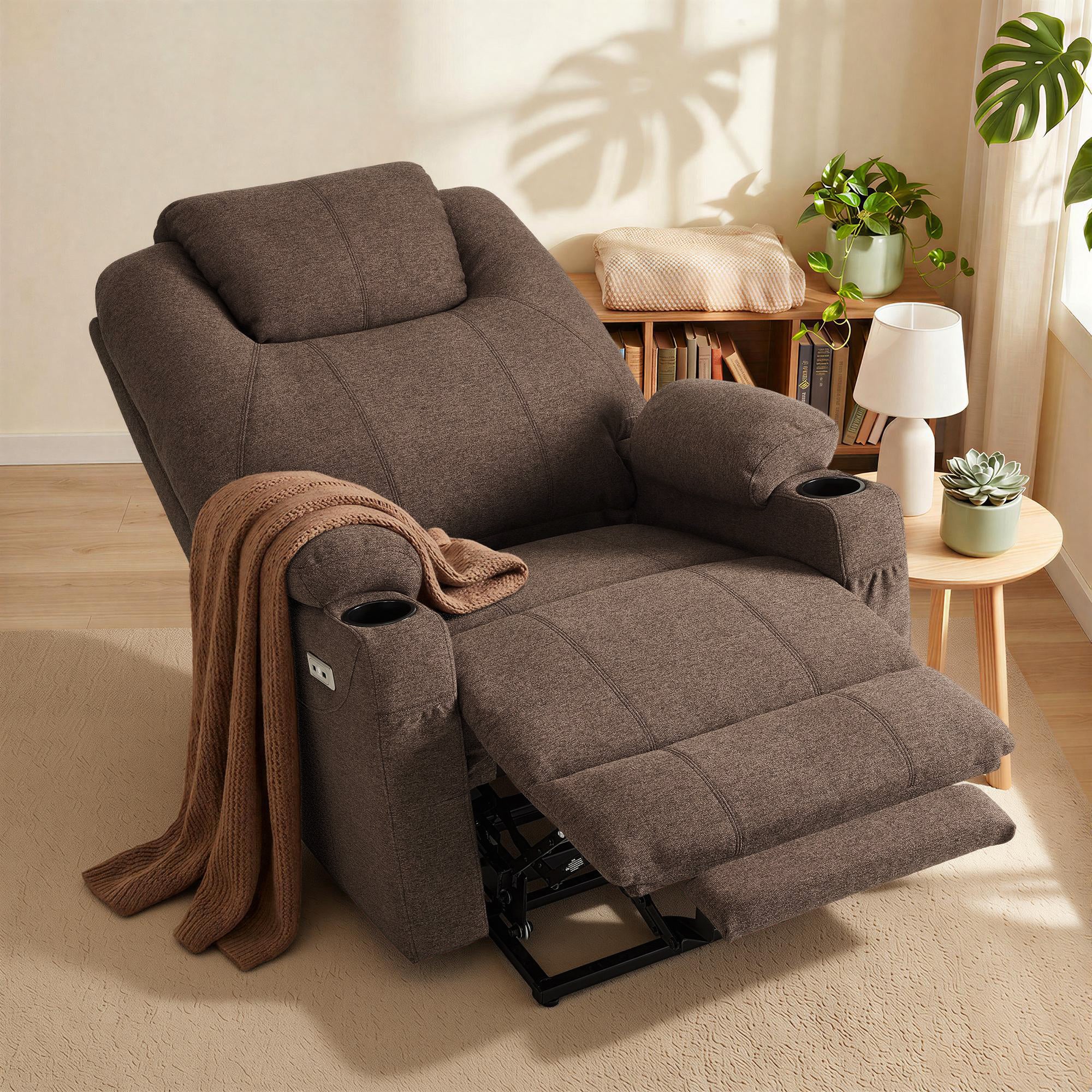 Power Lift Recliner Chair for Elderly, Massage and Heat, Fabric 7040|7516|7141|R7042|R7045|R7510