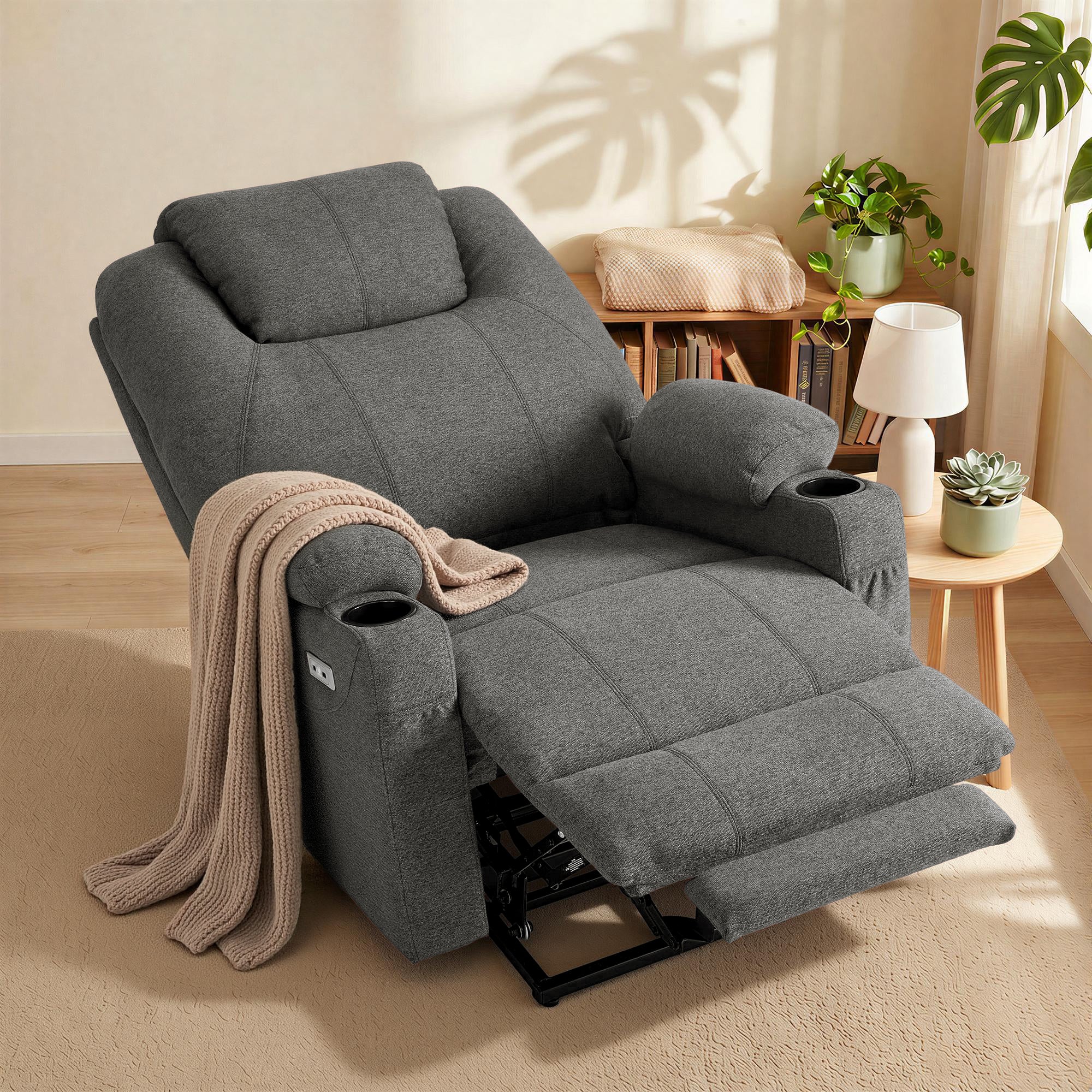 Power Lift Recliner Chair for Elderly, Massage and Heat, Fabric 7040|7516|7141|R7042|R7045|R7510