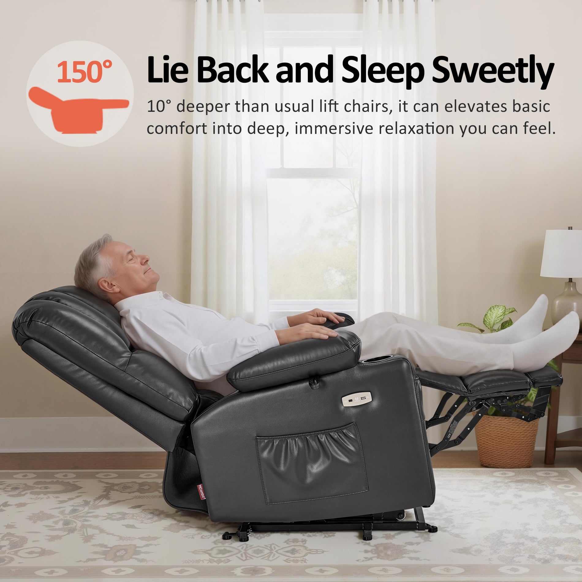 Power Lift Recliner Chair, Massage and Heat, Faux Leather 7095|7099|R7092|R7096