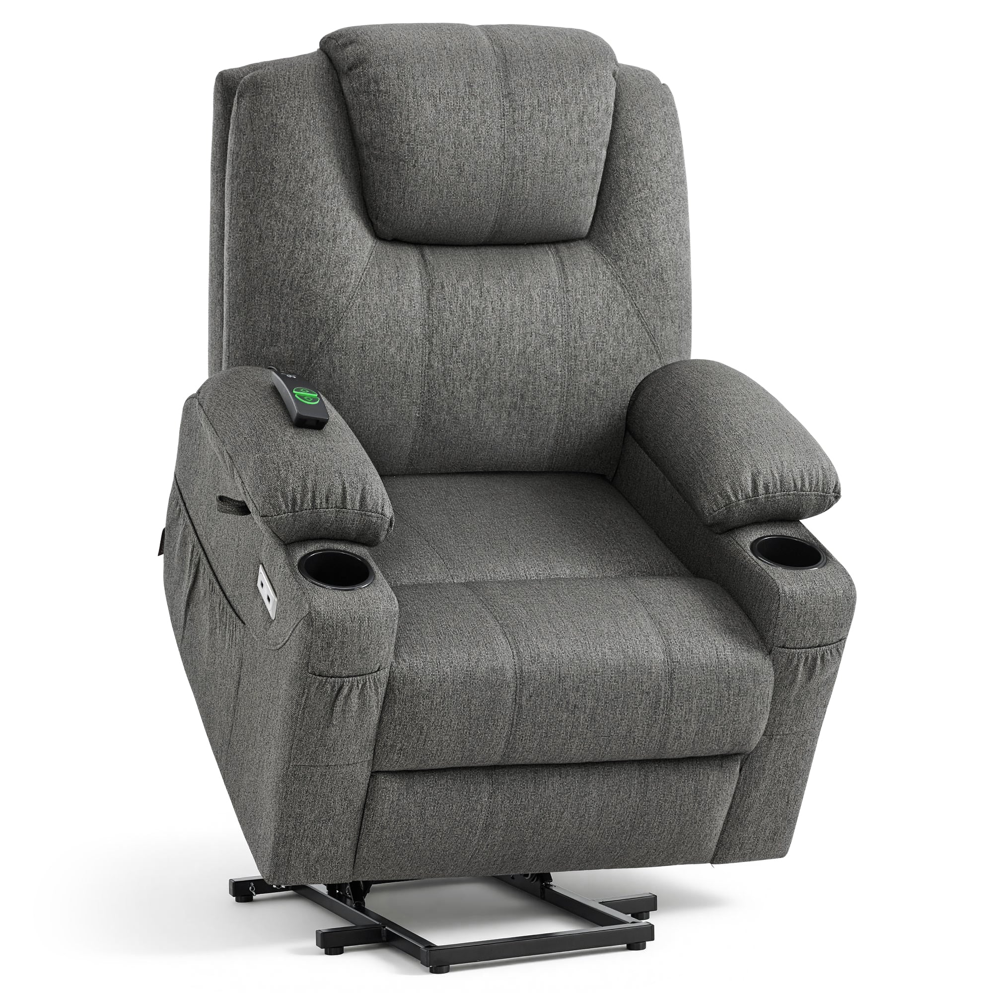 Power Lift Recliner Chair for Elderly, Massage and Heat, Fabric 7040|7516|7141|R7042|R7045|R7510