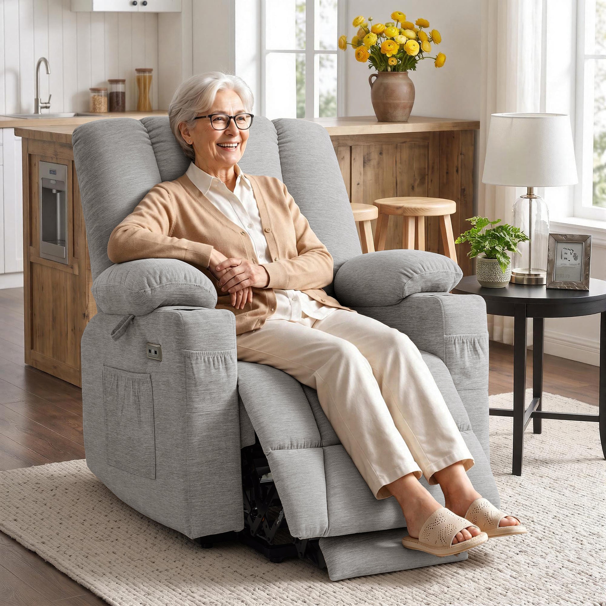 Power Lift Recliner with Airbag Massage for Eldery 7507