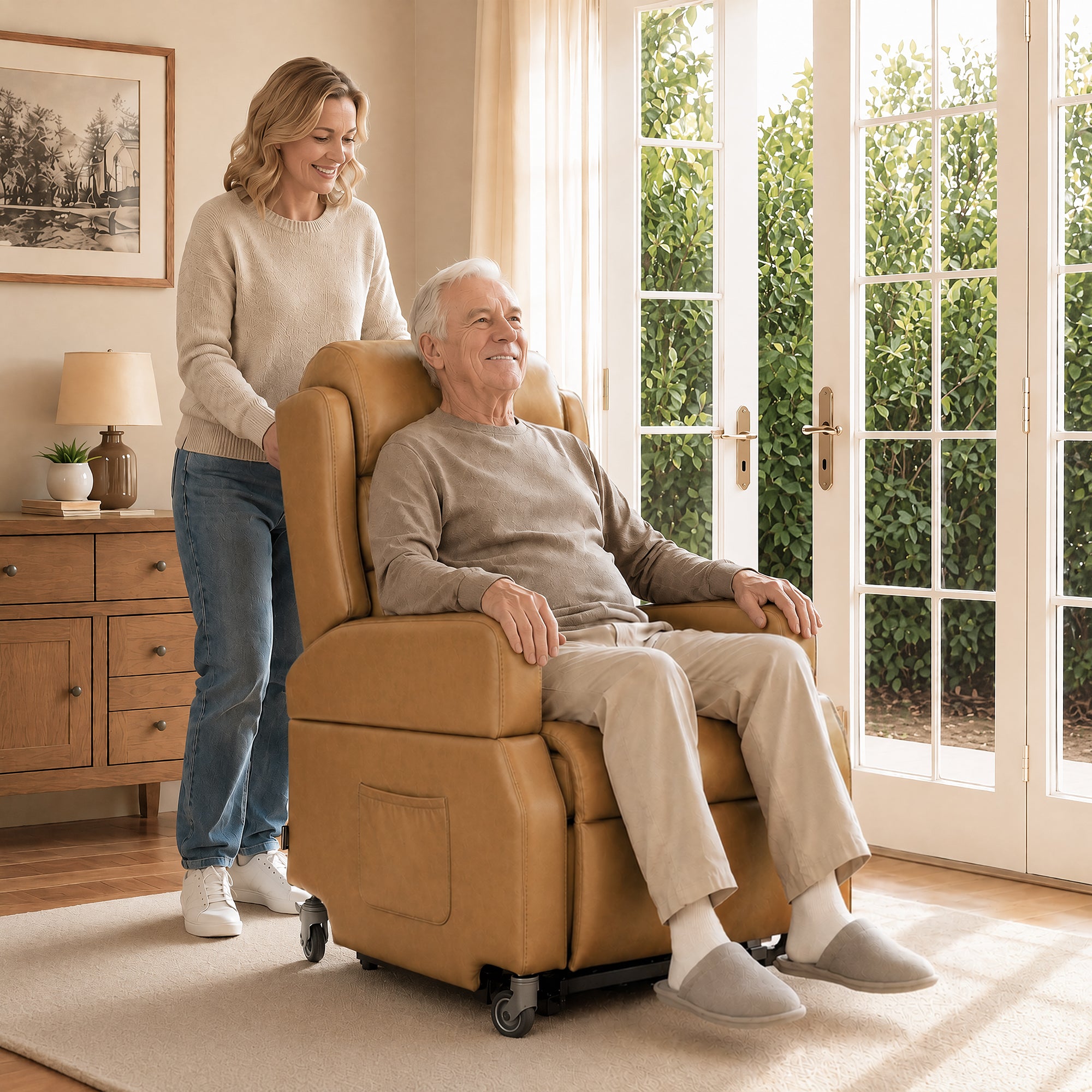 Power Lift Recliner with Wheels & Removable Armrests 7118