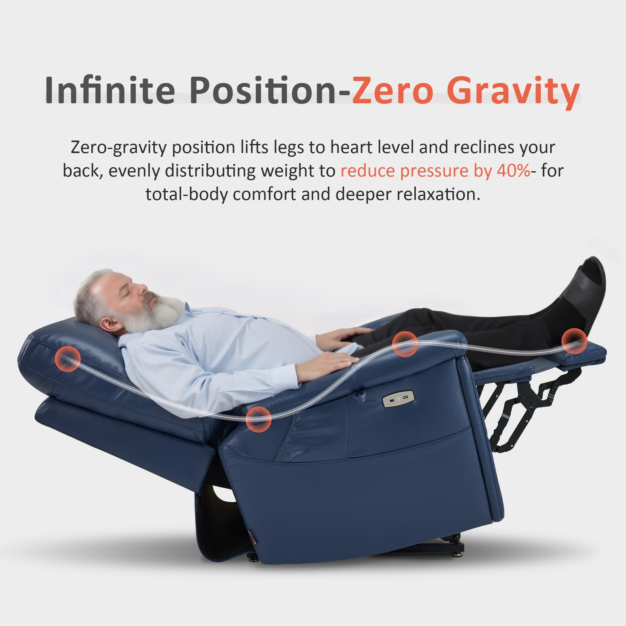 MCombo 500lbs Heavy Duty Lift Chair for Elderly, Extra Wide Dual Motor Power Lift Recliner with Hidden Cup Holders, USB Charging, Breathable Faux Leather R7777