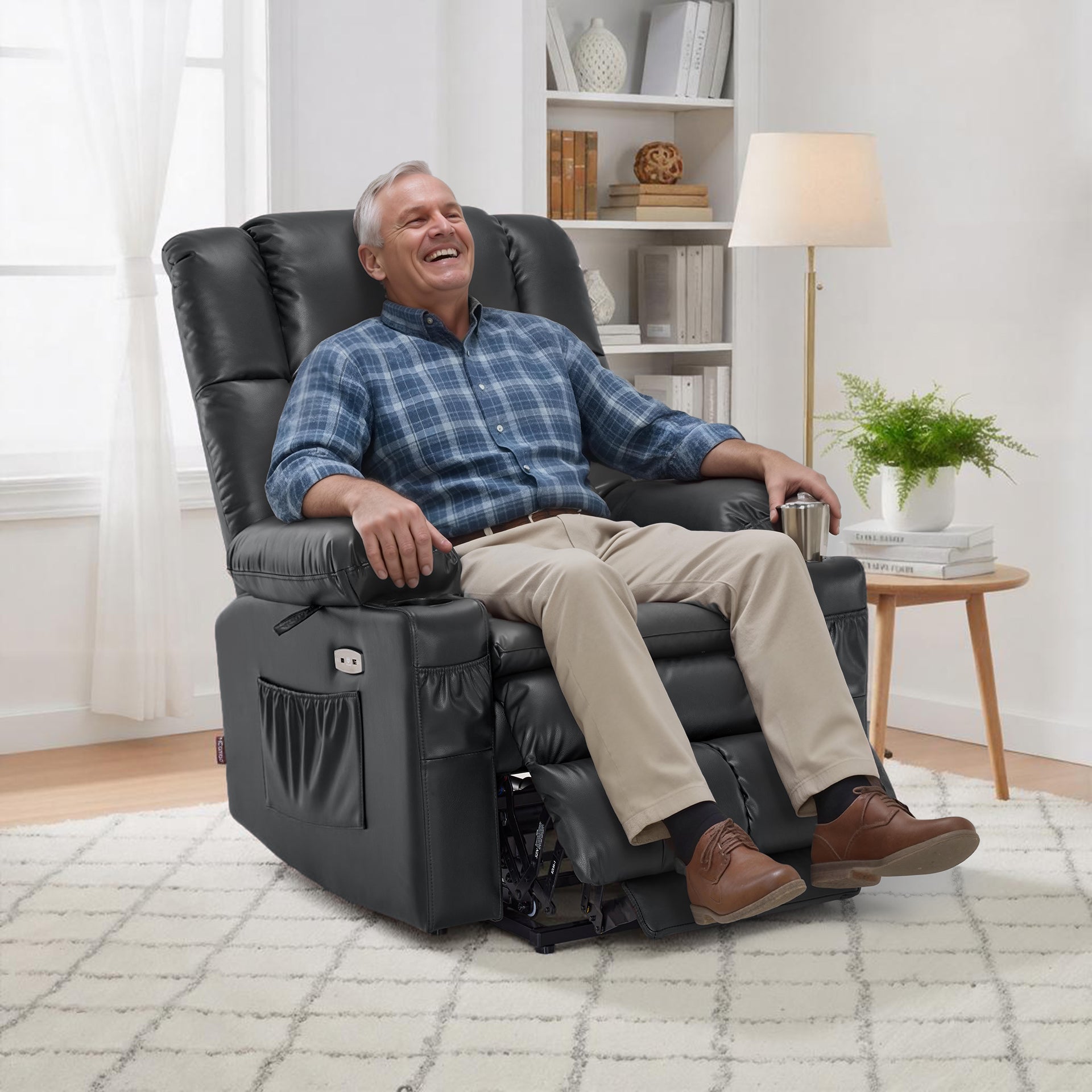 Power Lift Recliner Chair for Elderly, Dual Motor, Massage and Heat, Faux Leather 7890|7893|7896|R7891|R7897|R7894