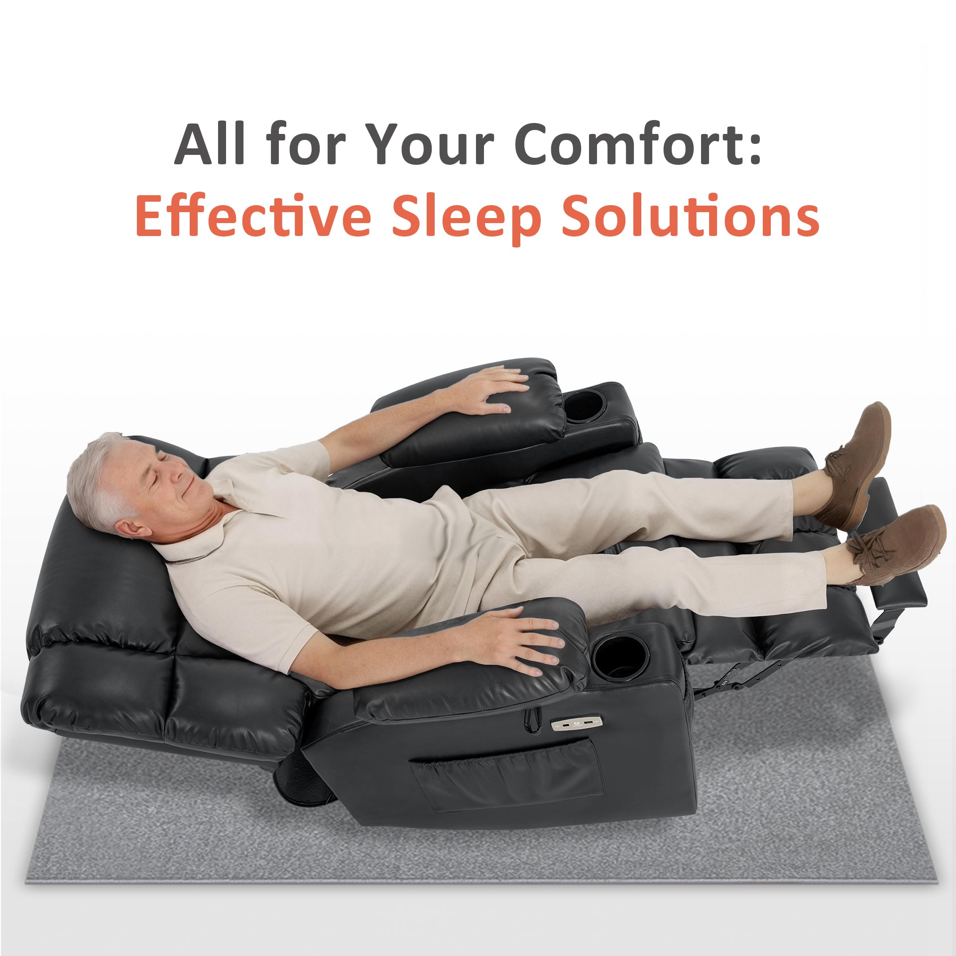 Power Lift Recliner Chair for Elderly, Dual Motor, Massage and Heat, Faux Leather 7890|7893|7896|R7891|R7897|R7894