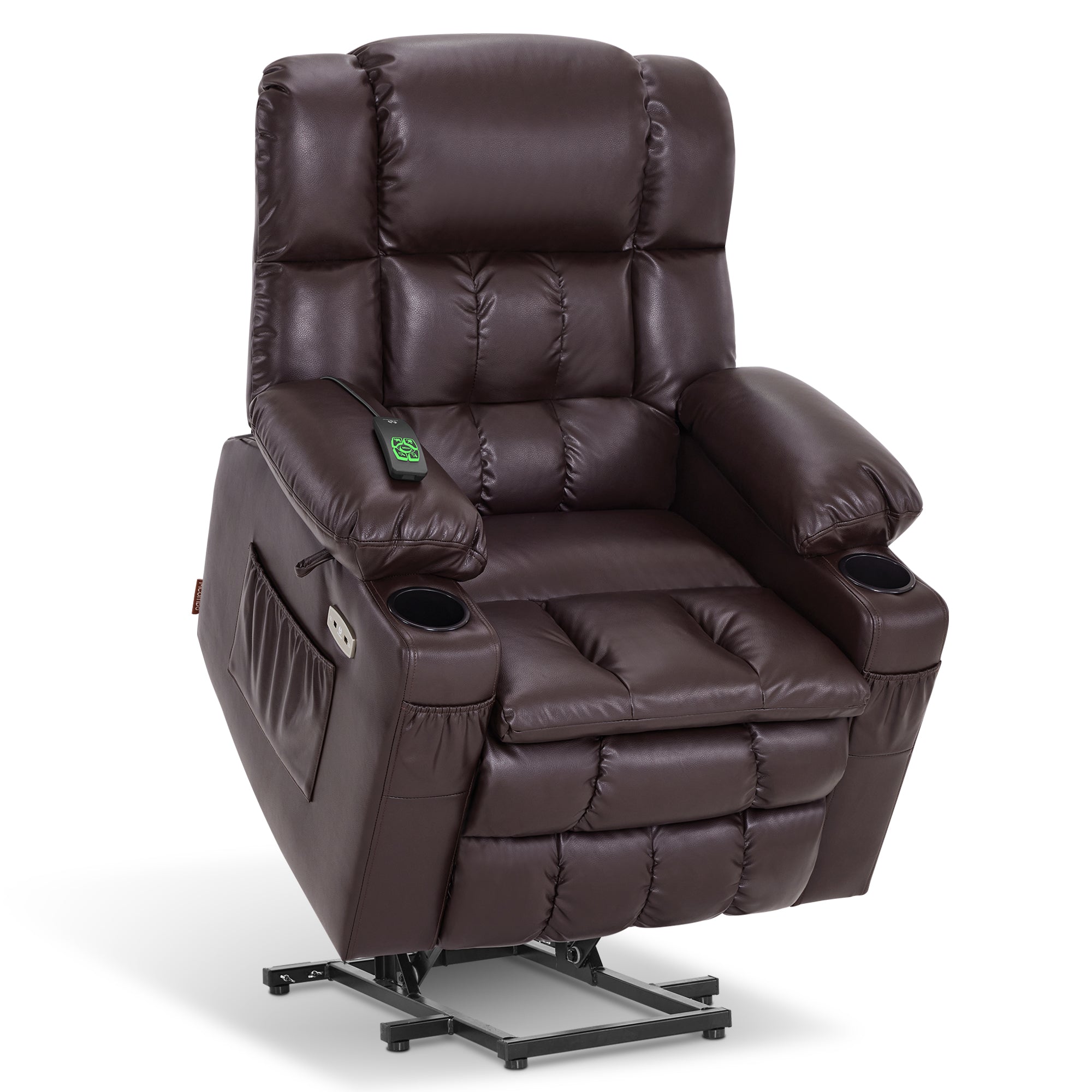 Power Lift Recliner Chair for Elderly, Dual Motor, Massage and Heat, Faux Leather 7890|7893|7896|R7891|R7897|R7894