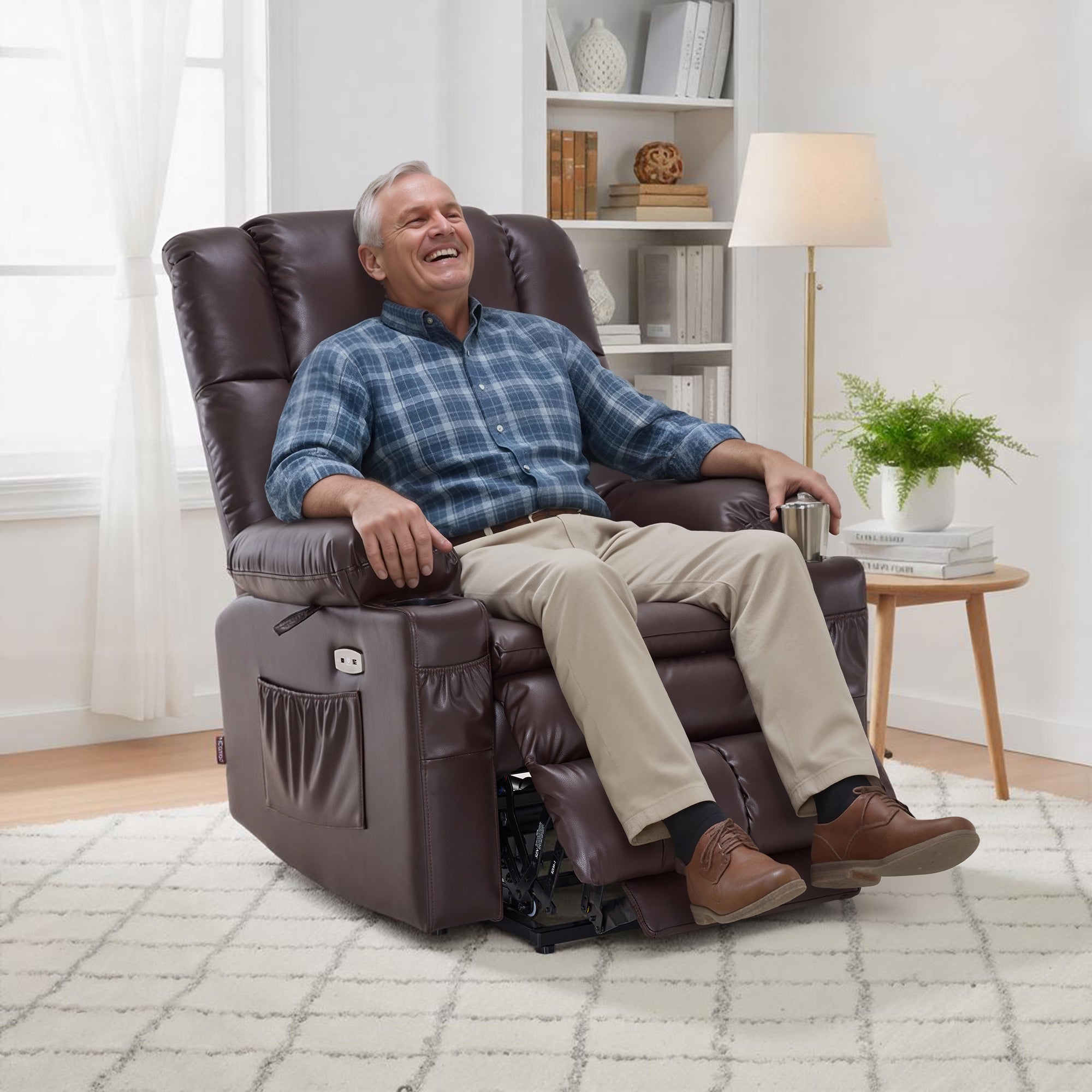 Power Lift Recliner Chair for Elderly, Dual Motor, Massage and Heat, Faux Leather 7890|7893|7896|R7891|R7897|R7894