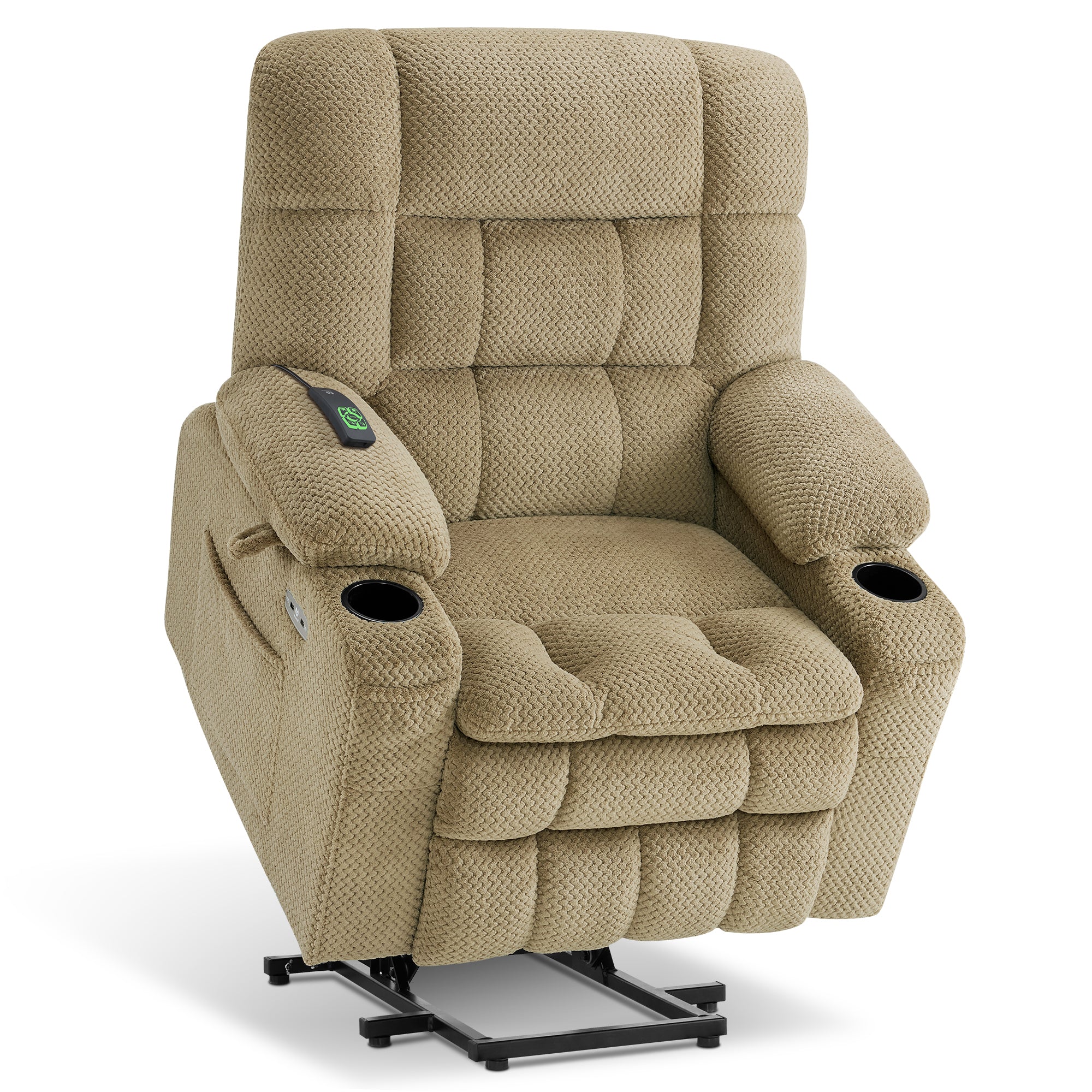 Dual Motor Power Lift Recliner Chair for Elderly, Massage and Heat, Lay Flat for Sleeping, Fabric 7890|7893|7896|R7897|R7891|R7894