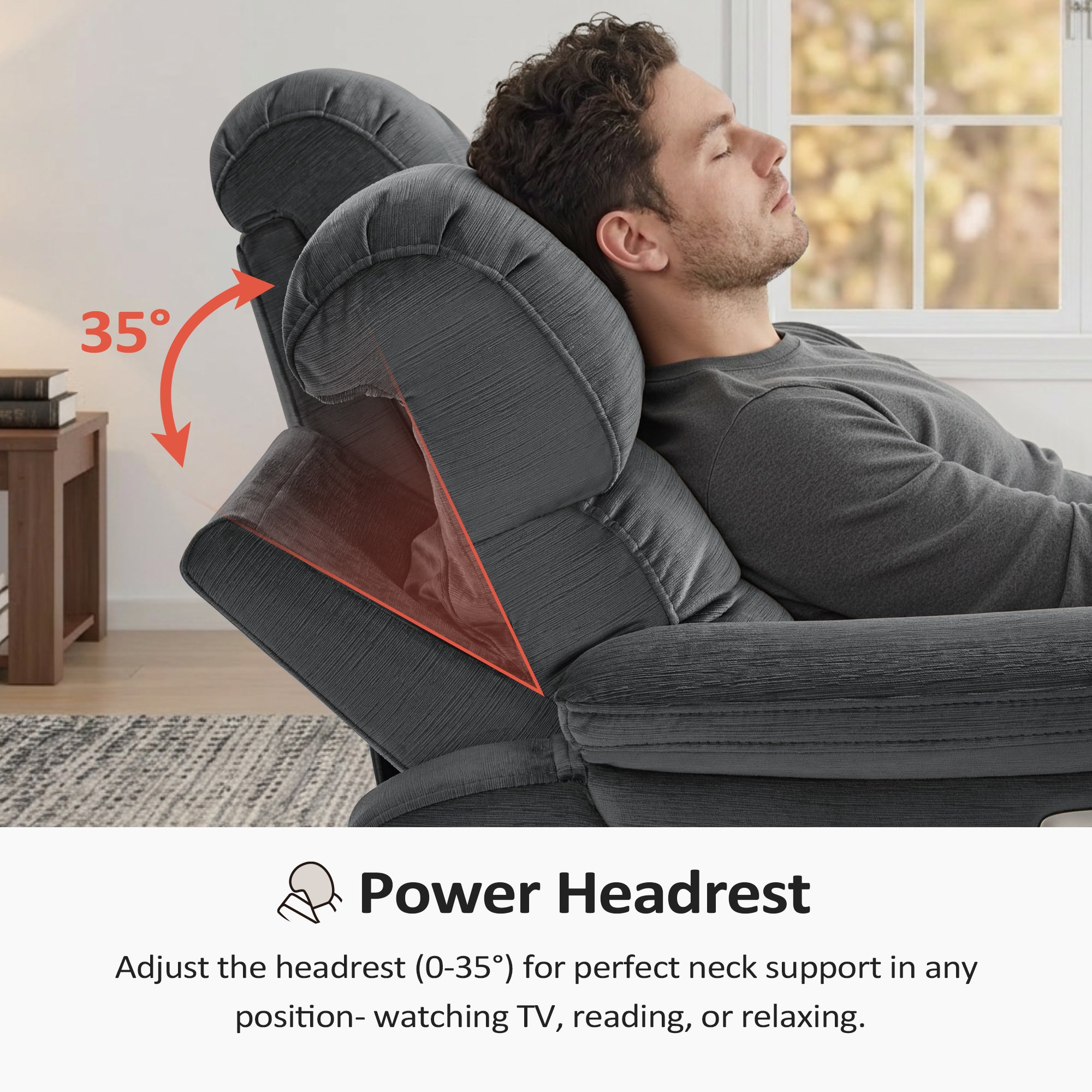61.6'' Wall Hugger Power Loveseat Recliner Sofa with Adjustable Headrest and USB A & C Charge Ports for Living Room, RVs, Small Spaces, Fabric, ST258M1 | ST258M2 |ST258M3