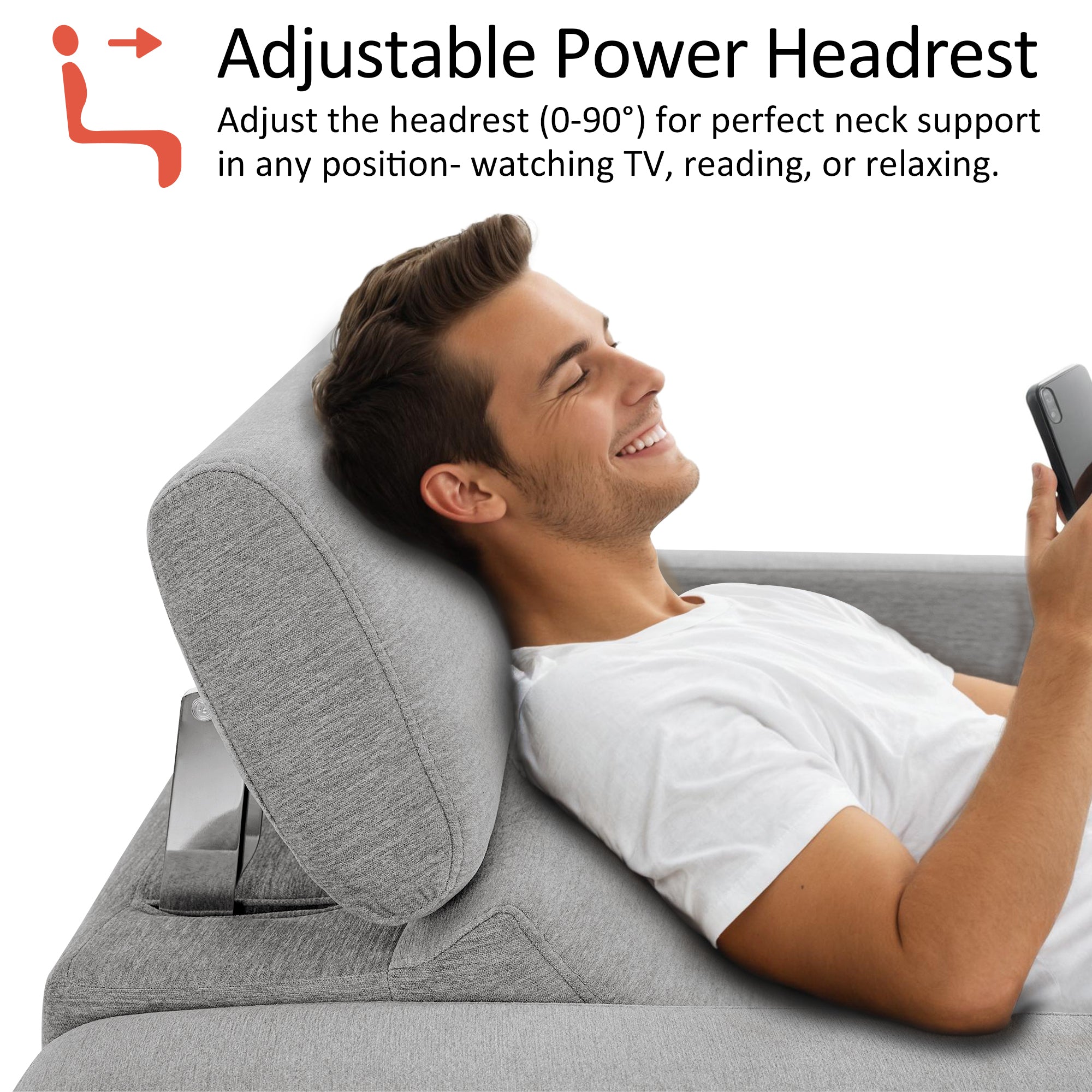 Zero Wall Power Reclining Sofa, Fabric HL198M3