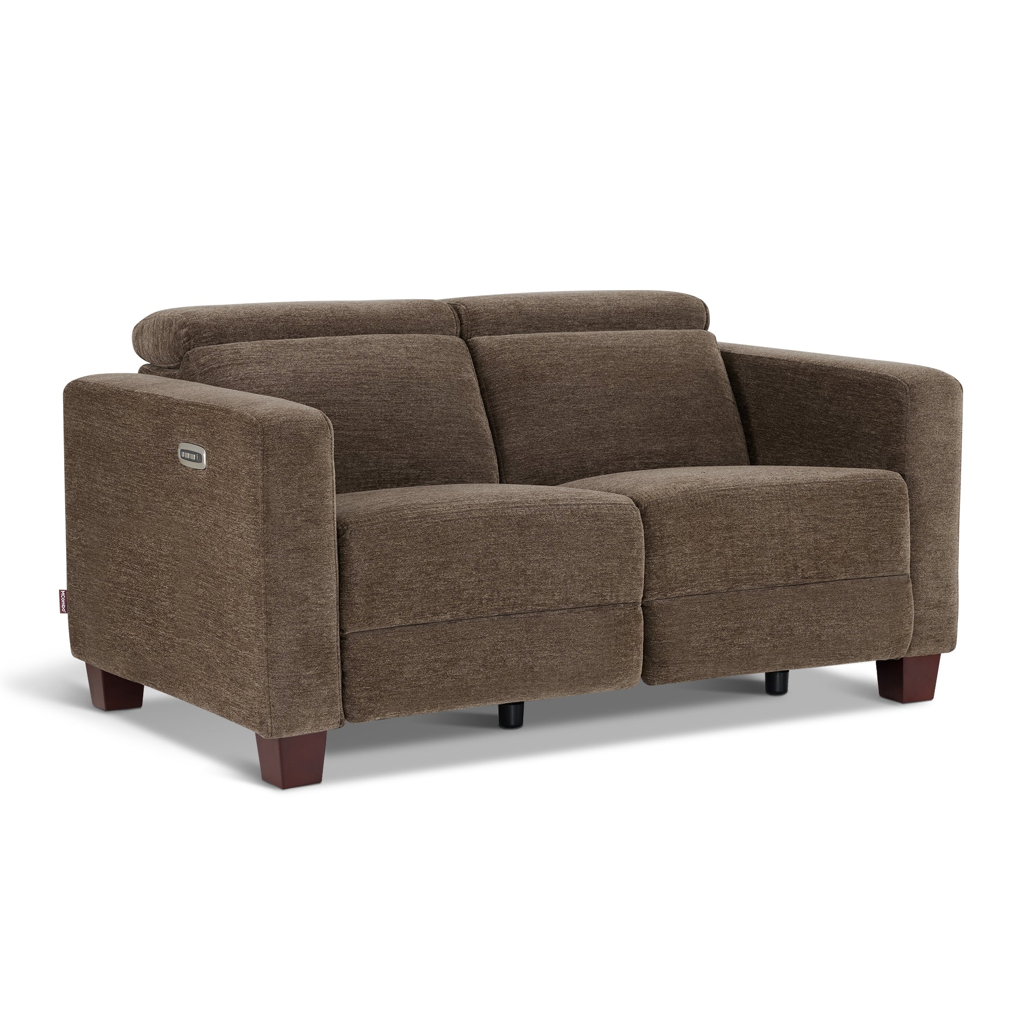 High Leg Reclining Loveseat with Adjustable Headrest, Fabric HL198
