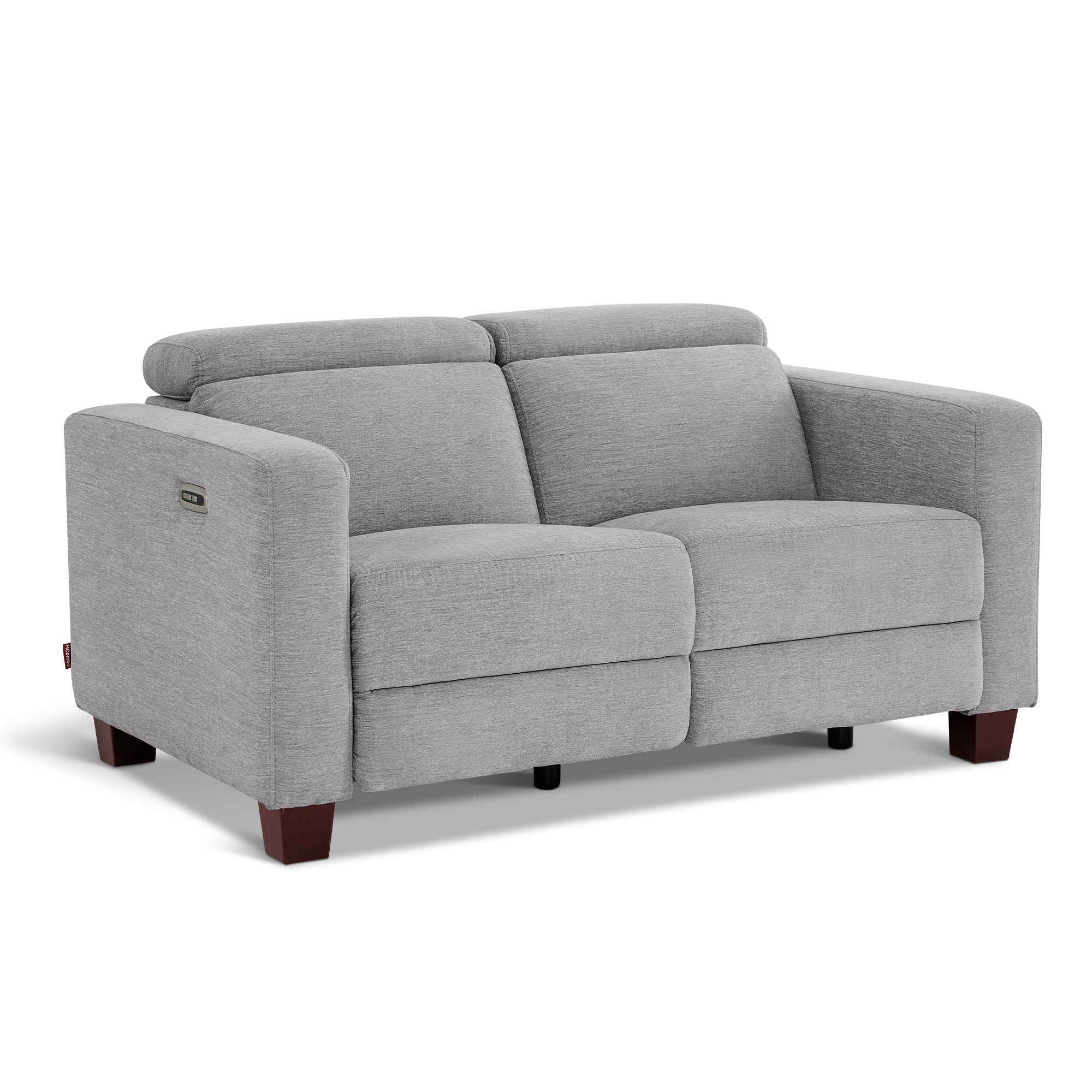 High Leg Reclining Loveseat with Adjustable Headrest, Fabric HL198