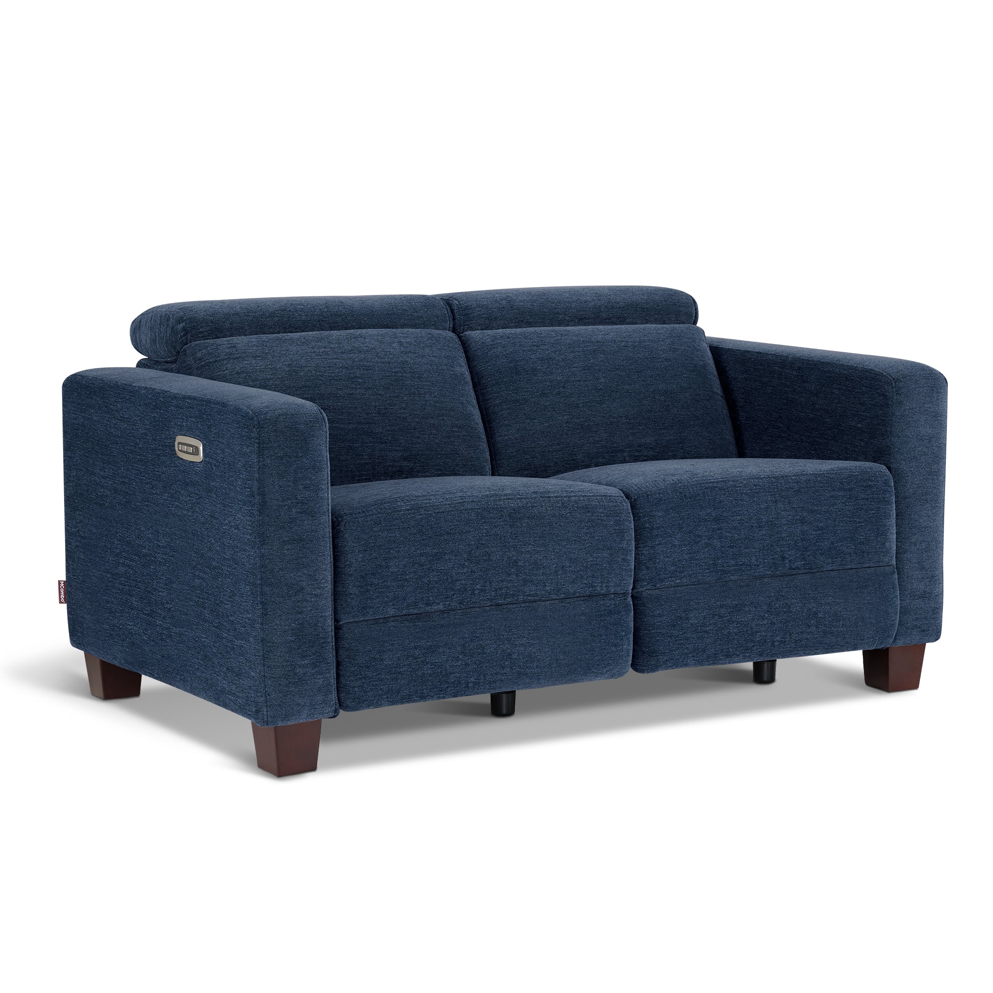 High Leg Reclining Loveseat with Adjustable Headrest, Fabric HL198