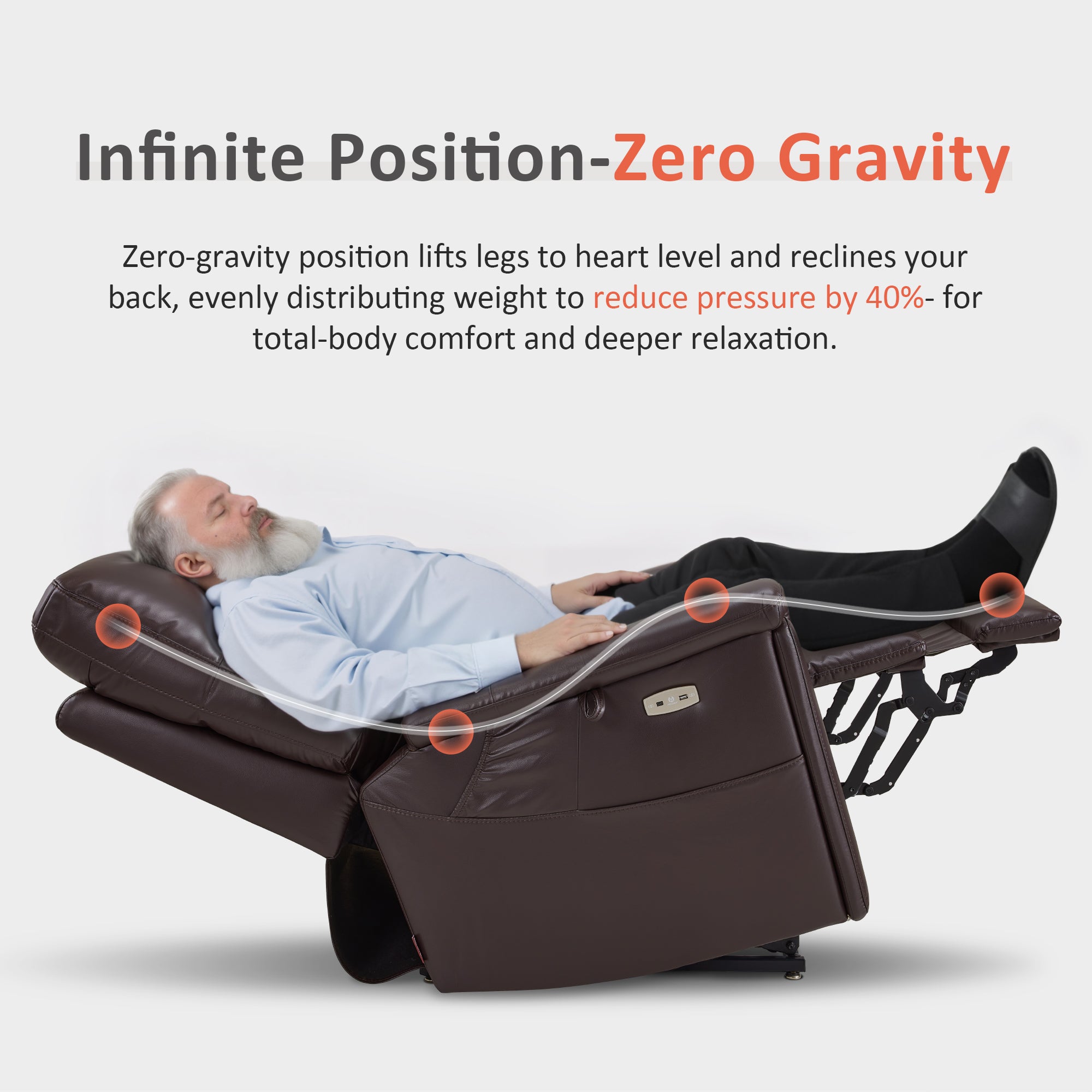 MCombo 500lbs Heavy Duty Lift Chair for Elderly, Extra Wide Dual Motor Power Lift Recliner with Hidden Cup Holders, USB Charging, Breathable Faux Leather R7777