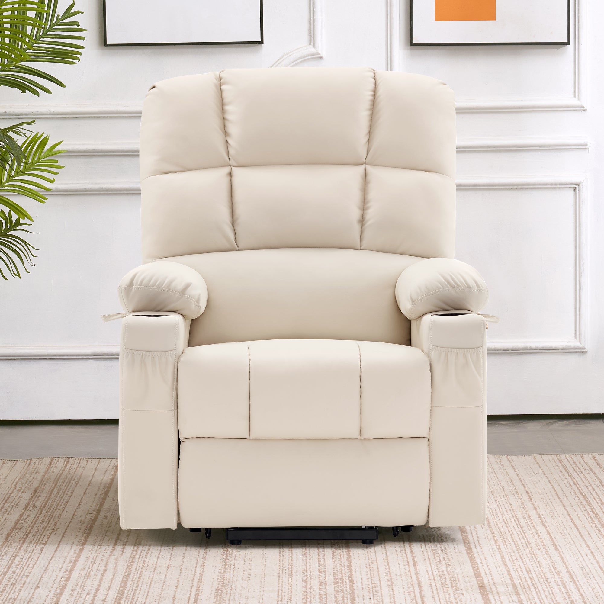 Power Lift Recliner Chair for Elderly, Dual Motor, Massage and Heat, Faux Leather 7680|7679|R7688|R7677