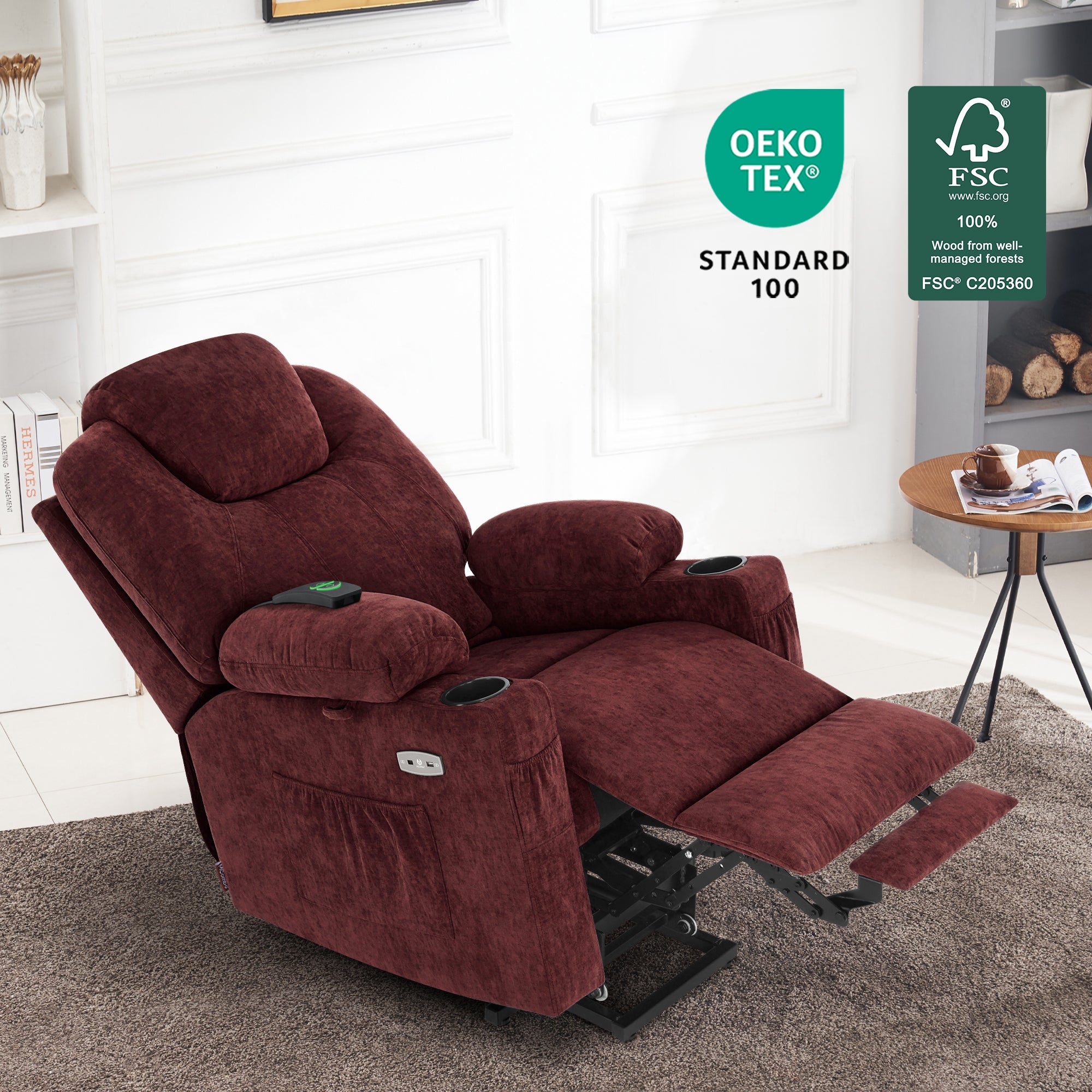Massage and Heat, Lift Recliner Chair for Elderly