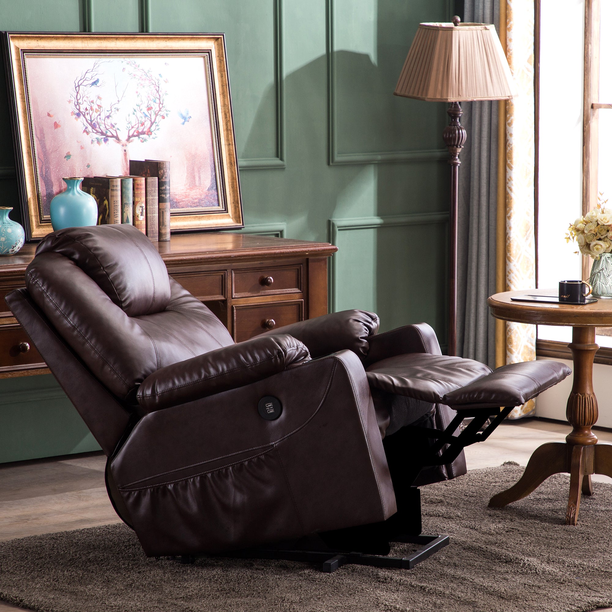 Power Lift Recliner Chair for Elderly, Massage and Heat, Faux Leather 7040|7516|7141|R7045|R7510