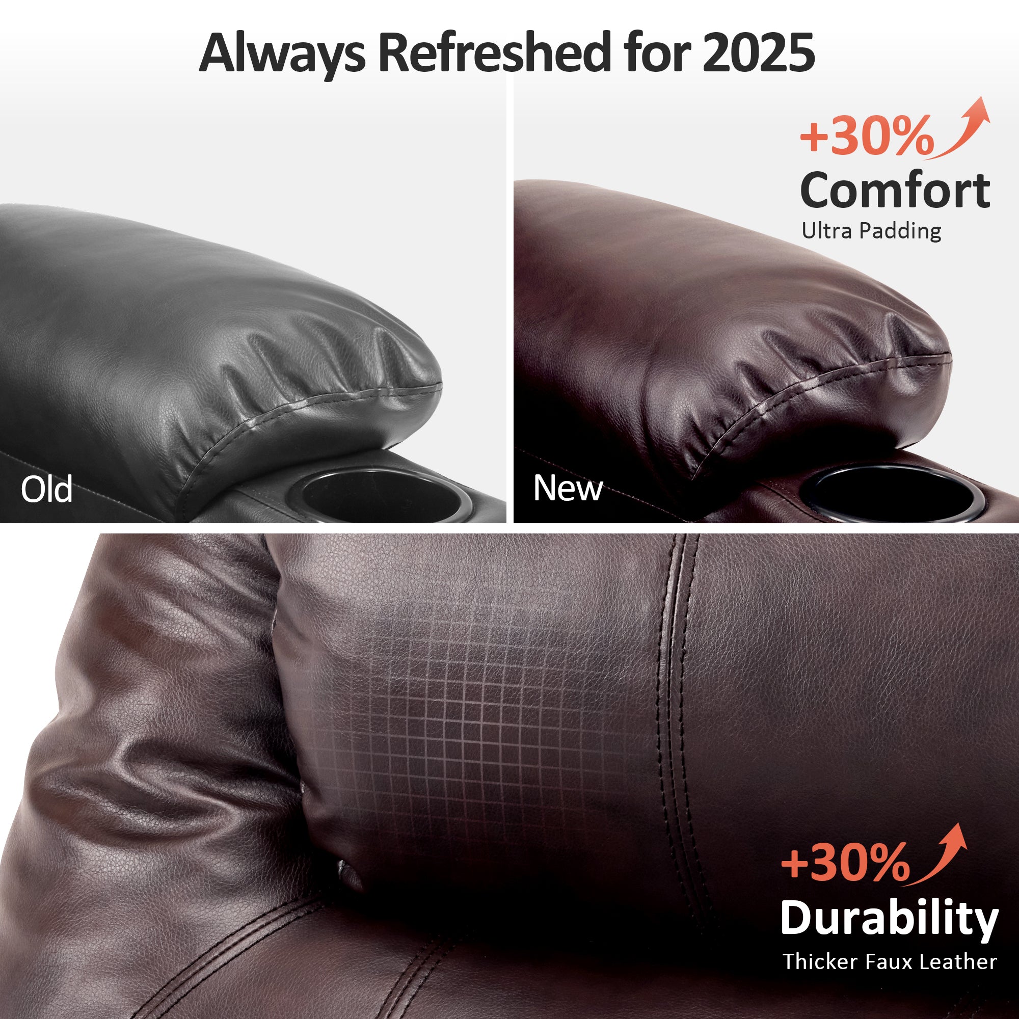 Power Lift Recliner Chair for Elderly, Massage and Heat, Faux Leather 7040|7516|7141|R7045|R7510
