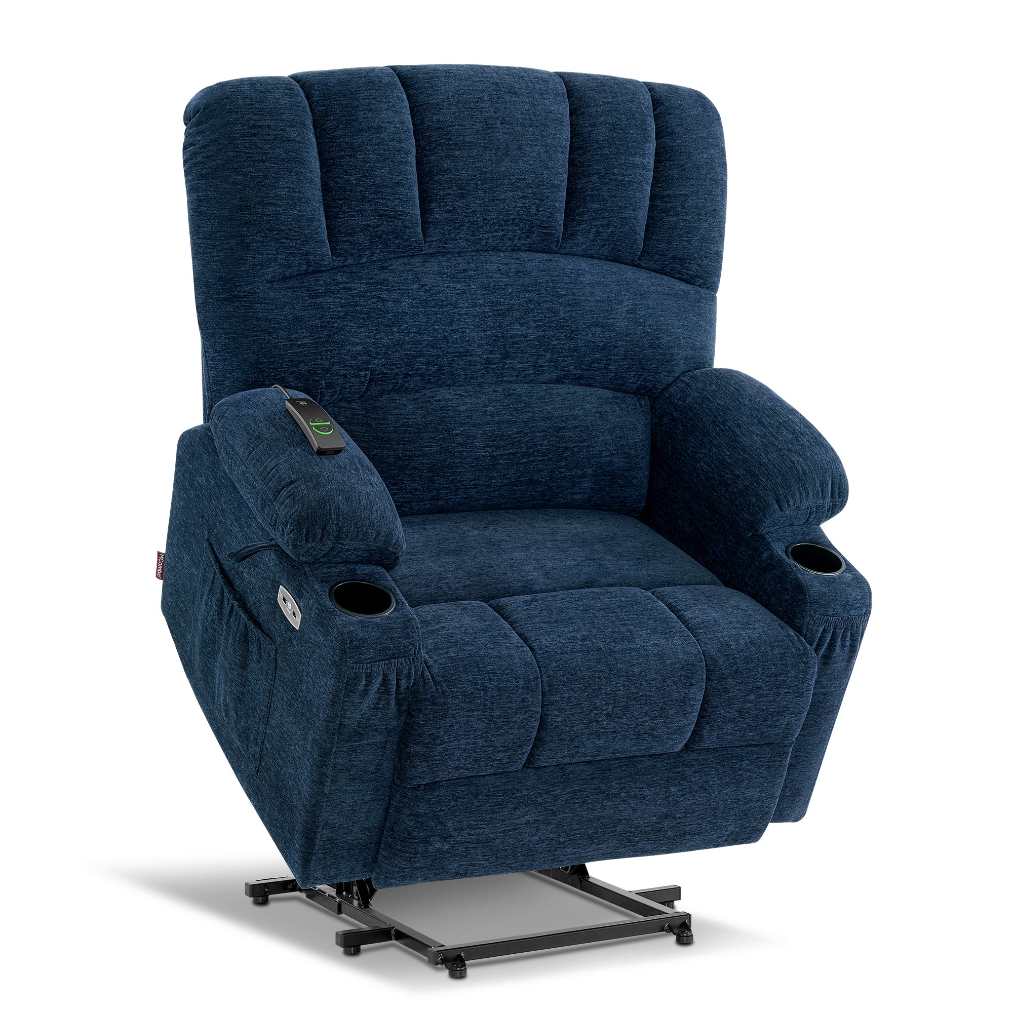 Power Lift Recliner Chair for Elderly, Massage and Heat, Fabric 7095|R7092|R7096|R7093